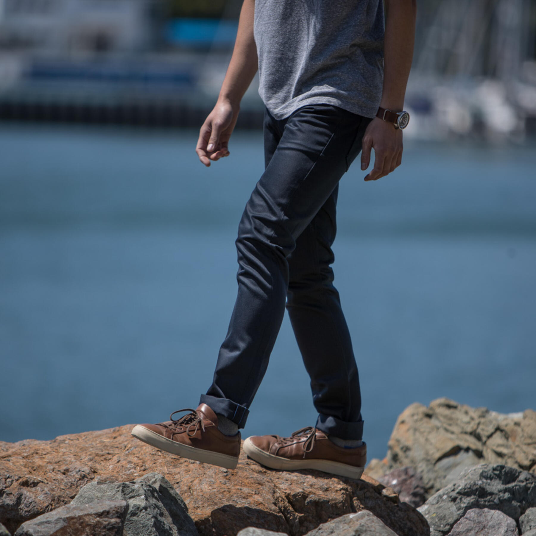 gustin #446 selvedge twill - navy