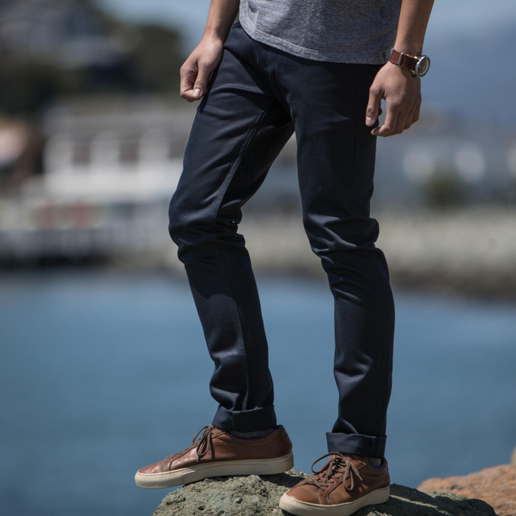 gustin #446 selvedge twill - navy