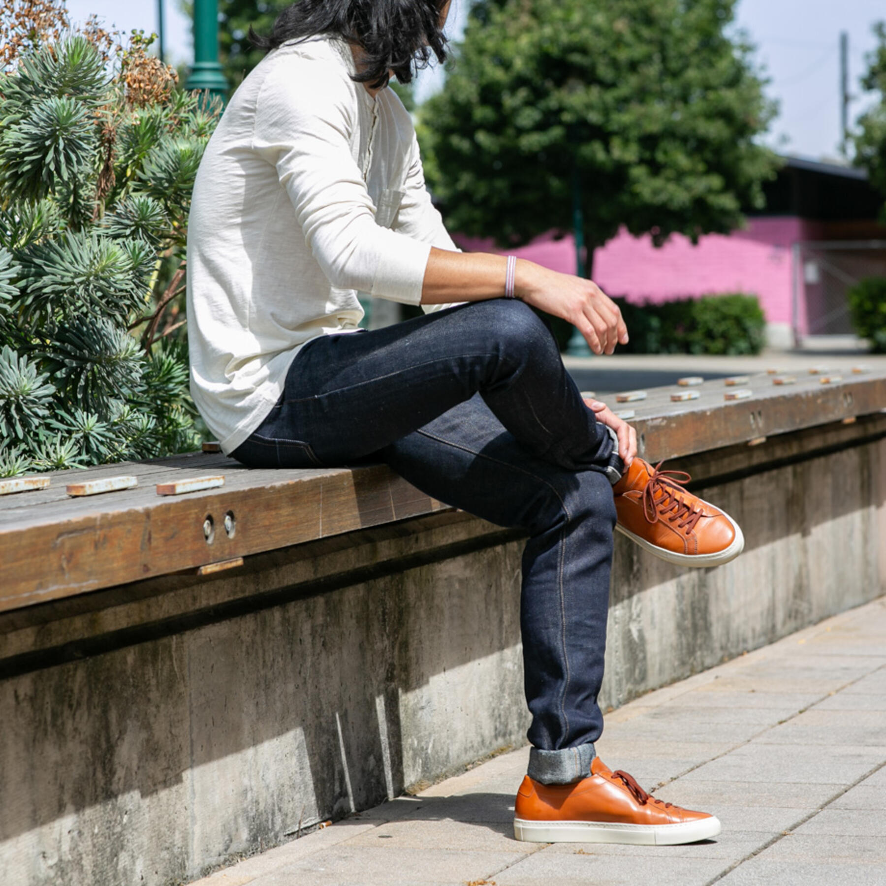 gustin slub pocket henley - natural
