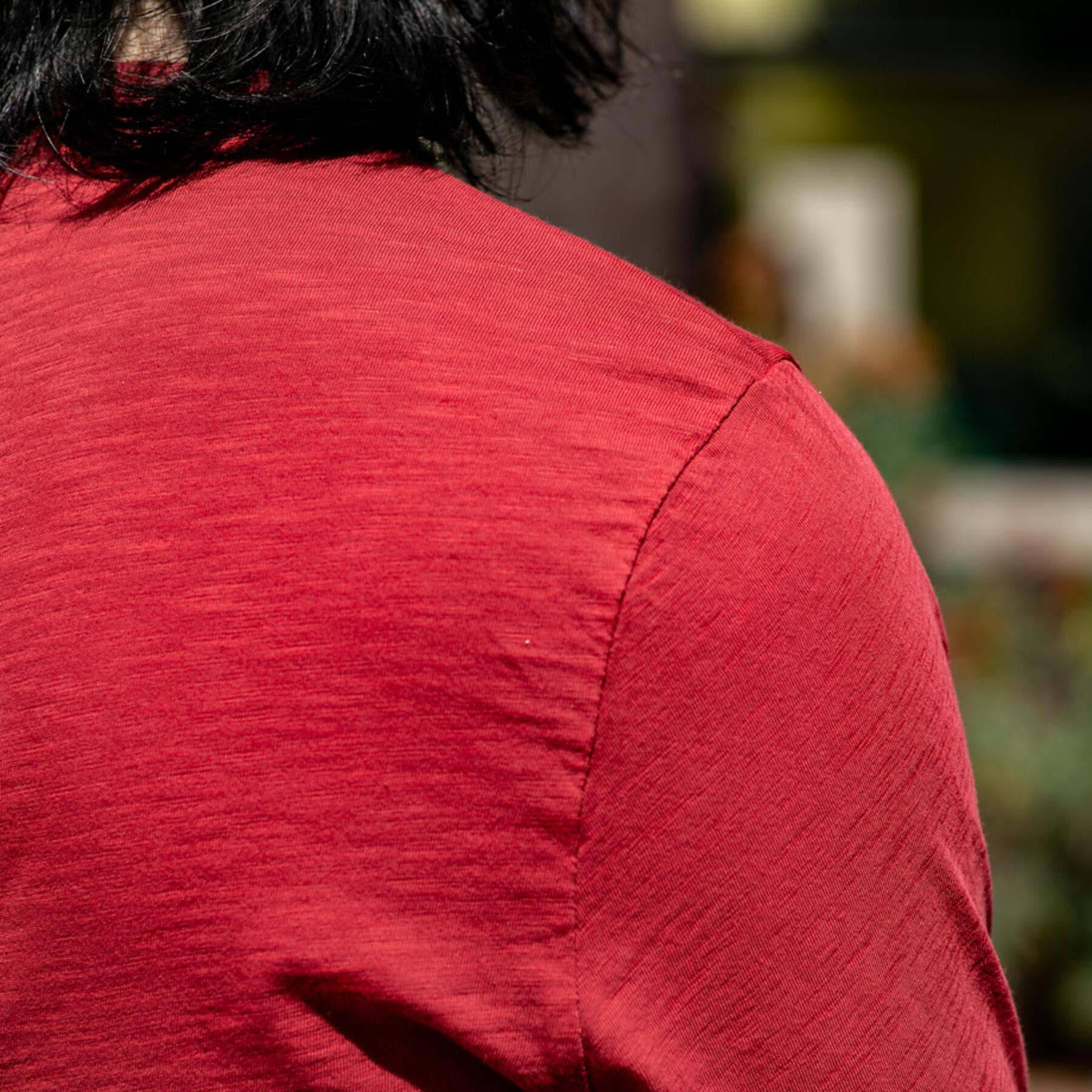 gustin slub pocket henley - red