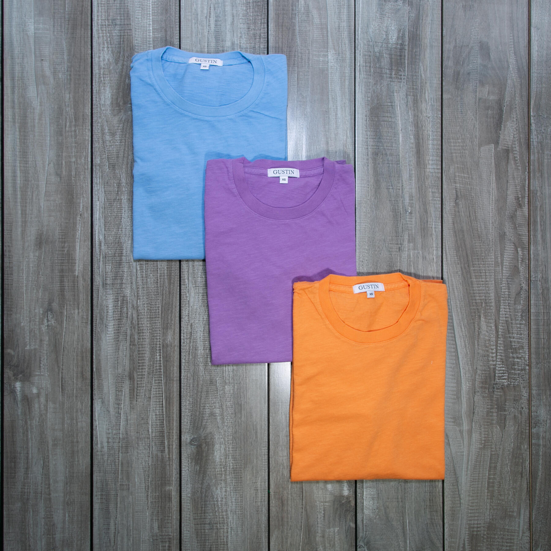gustin slub cotton t-shirt 9 pack
