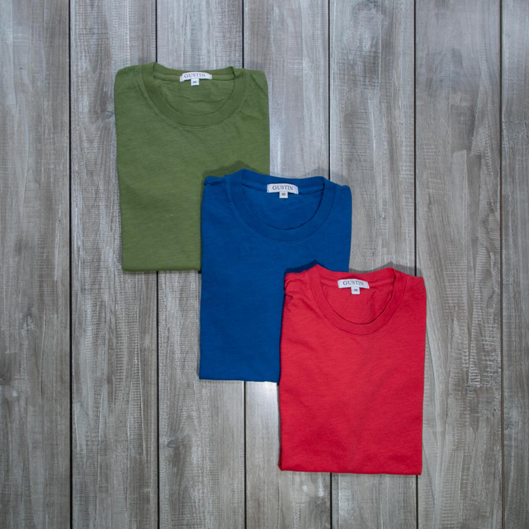gustin slub cotton t-shirt 9 pack