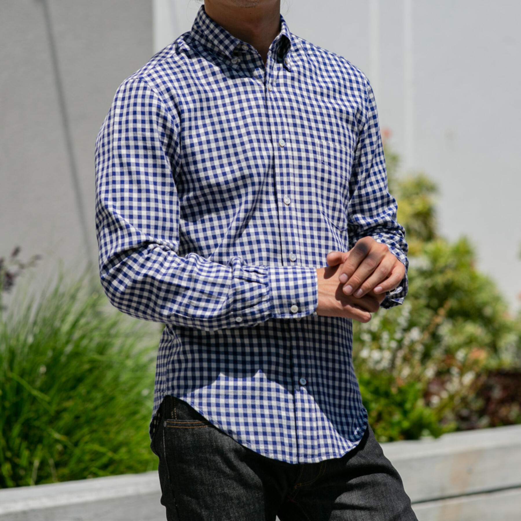 gustin thomas mason navy flannel