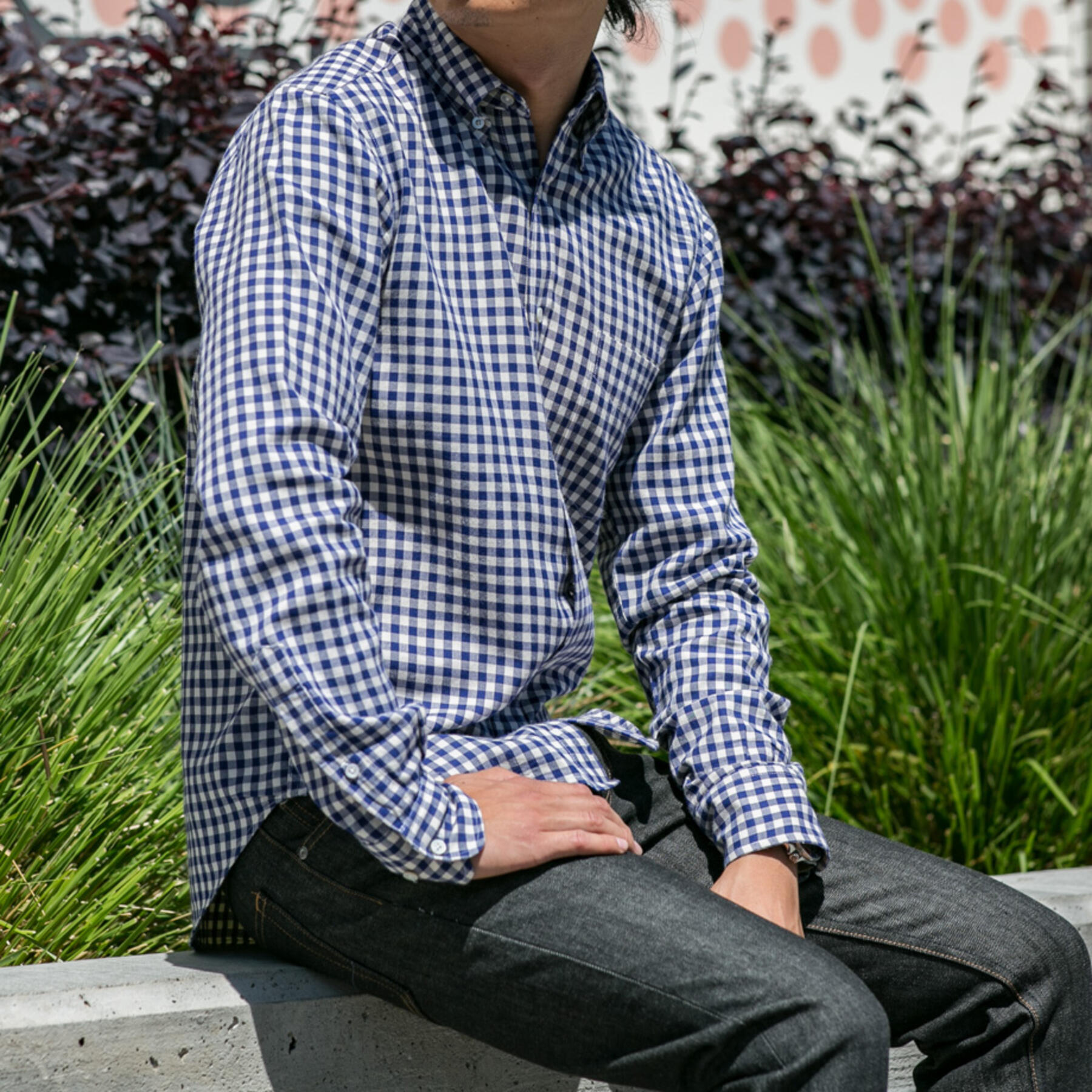 gustin thomas mason navy flannel