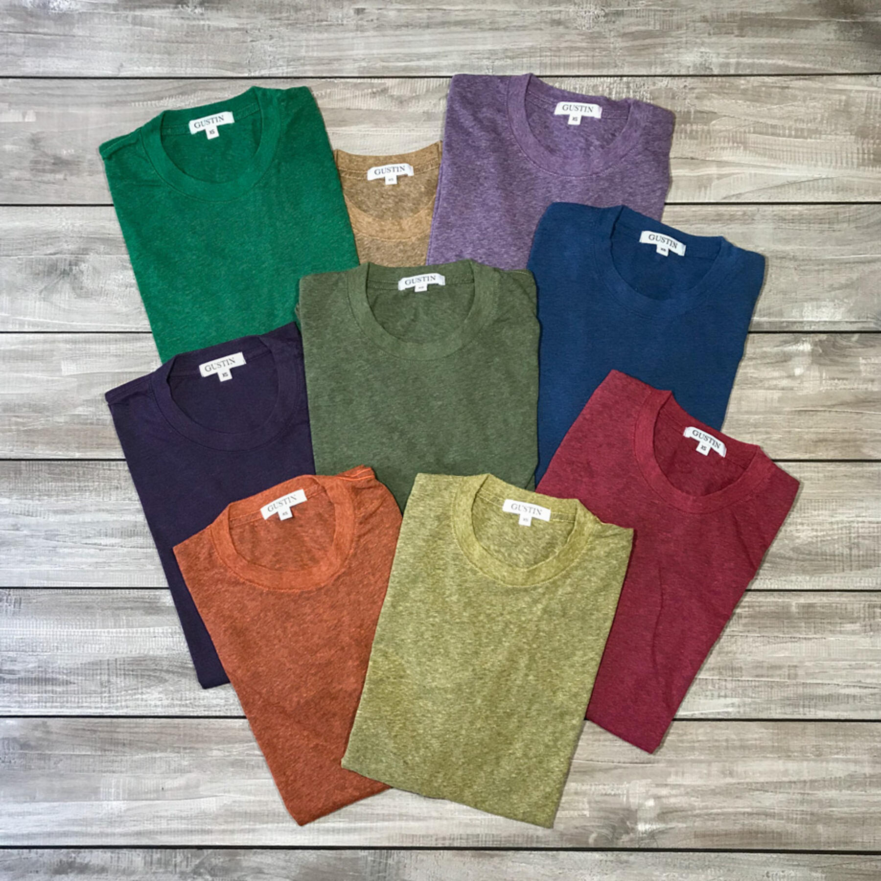 gustin heather t-shirt 9 pack