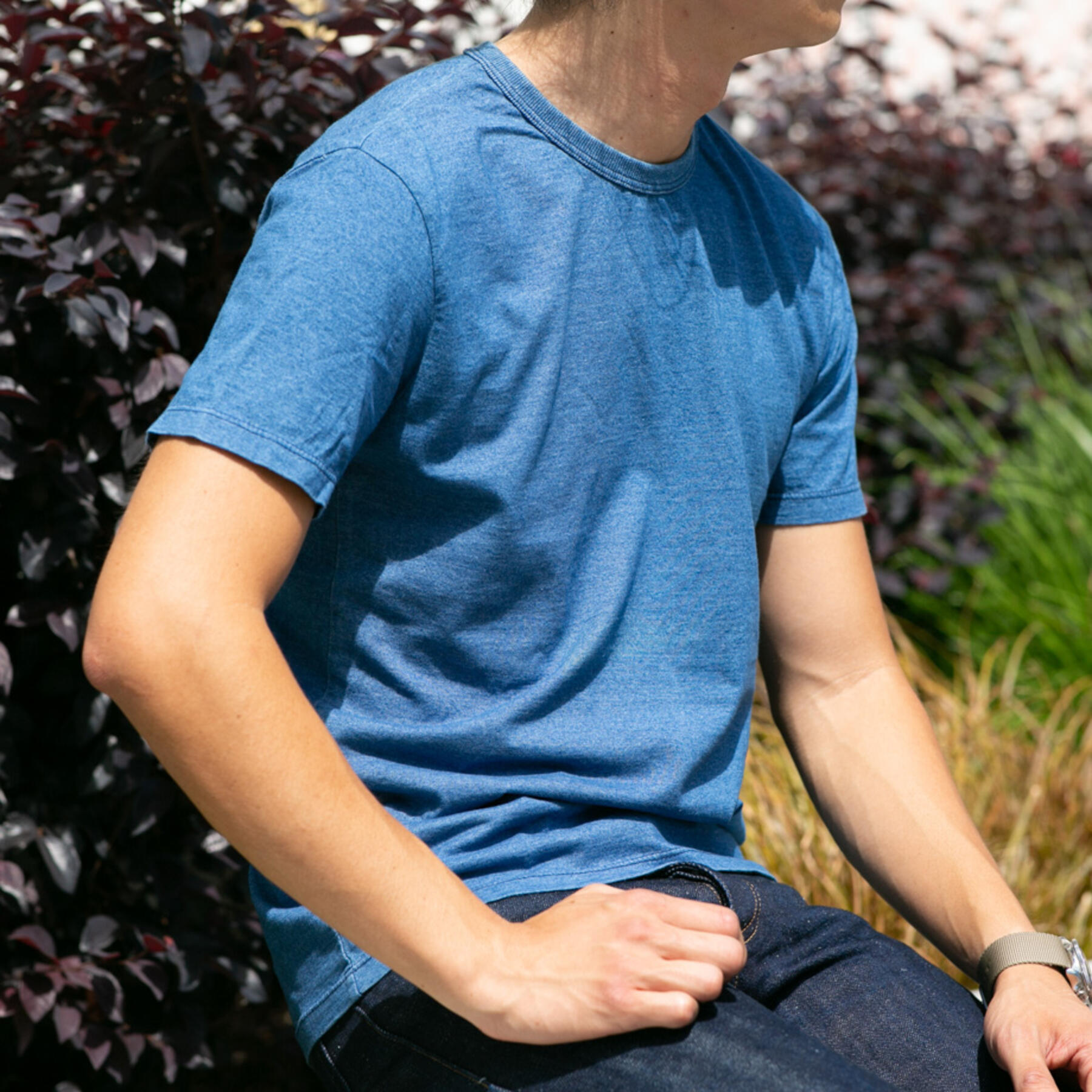 gustin indigo dyed t-shirt 2 pack - vintage indigo