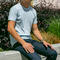 gustin indigo dyed t-shirt 2 pack - sun fade indigo