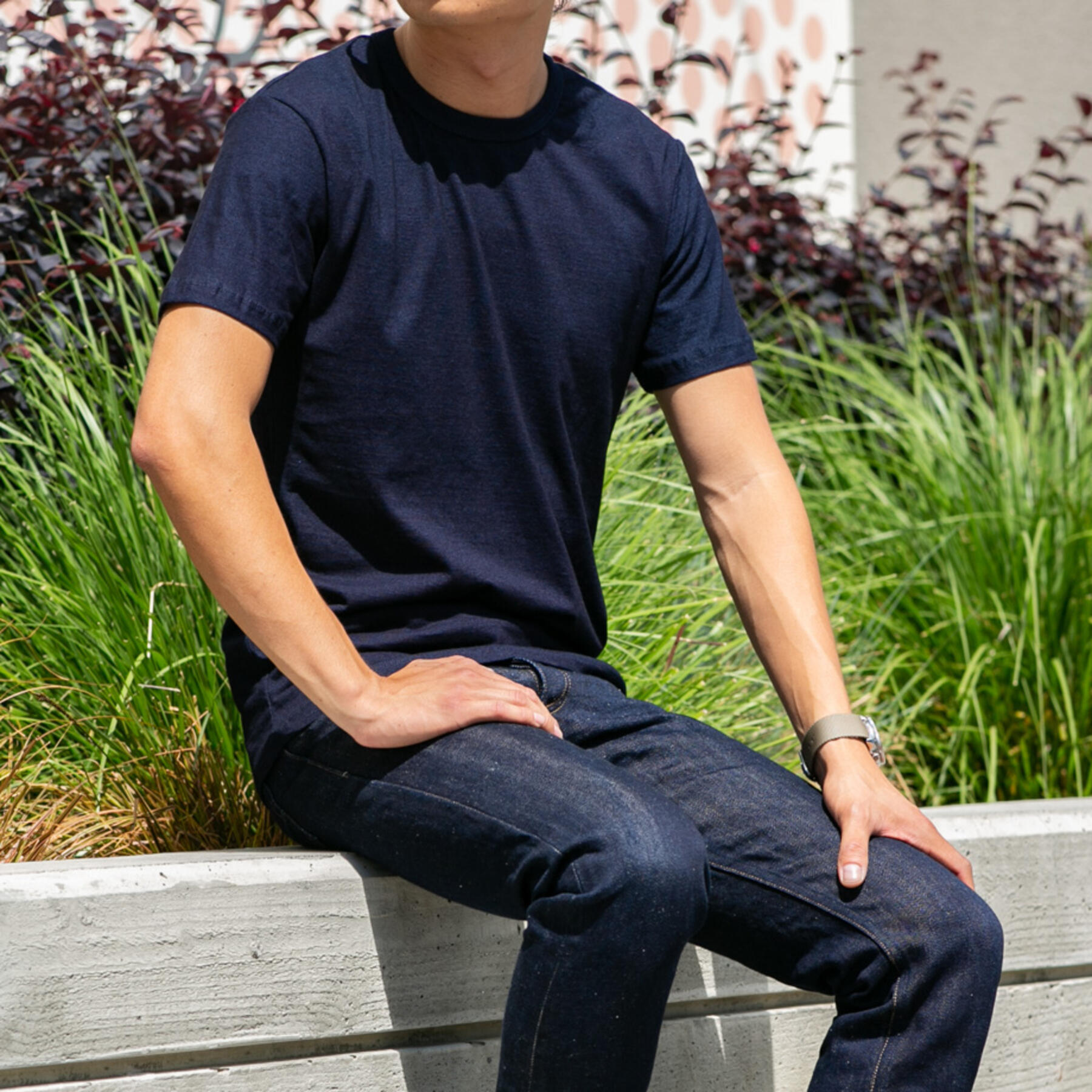 gustin indigo dyed t-shirt 3 pack - (dark, vintage, sun fade)