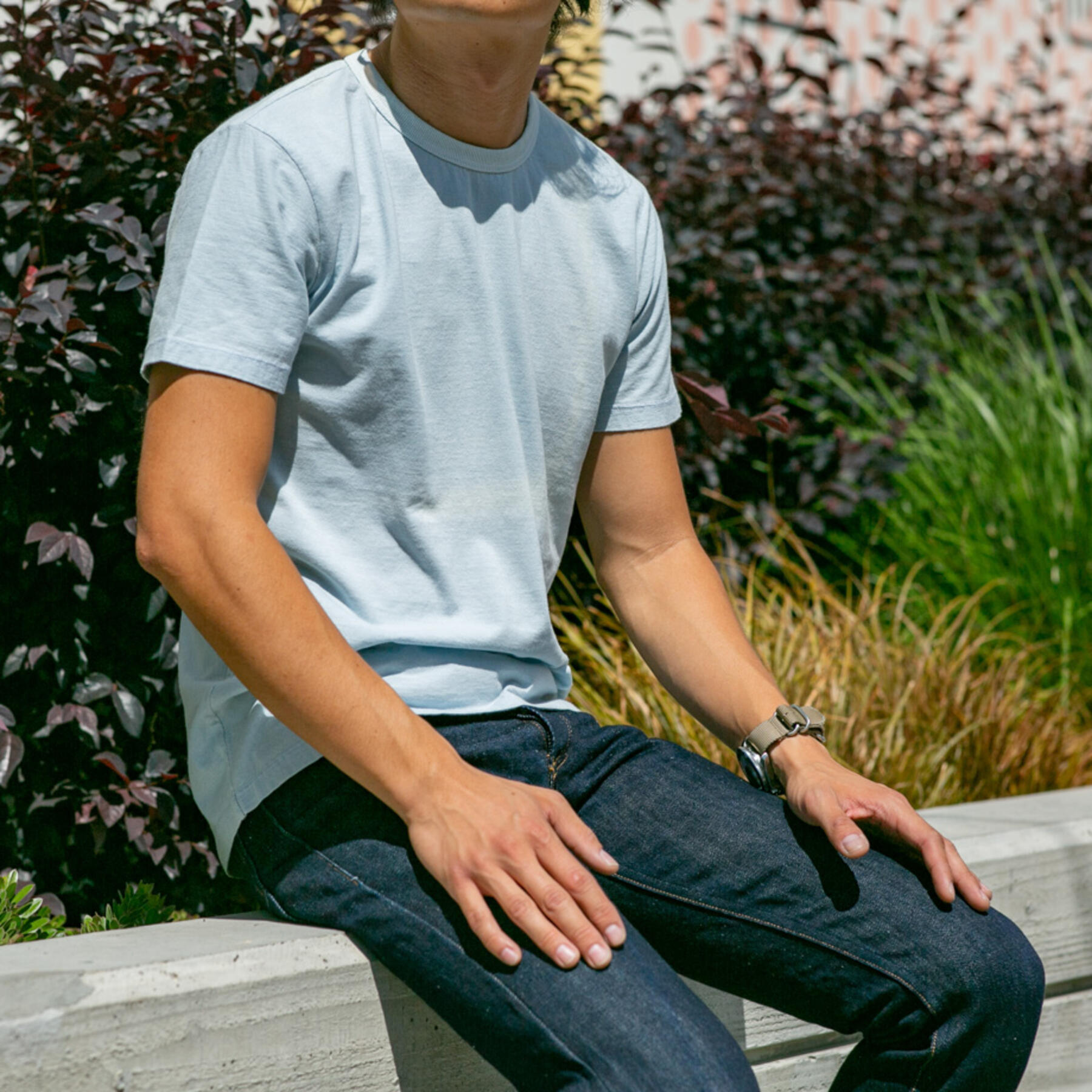 gustin indigo dyed t-shirt 3 pack - (dark, vintage, sun fade)