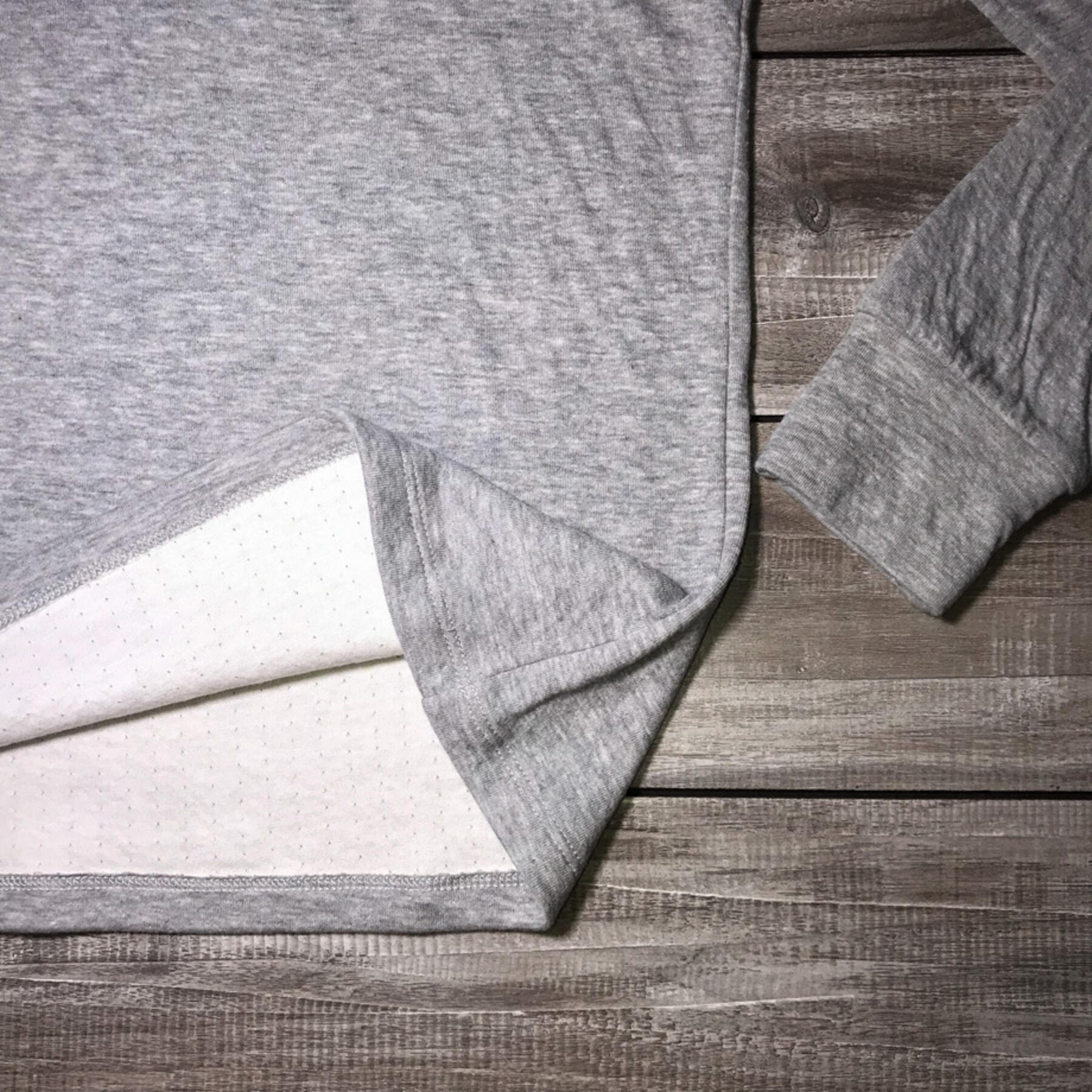 gustin double knit henley - heather grey