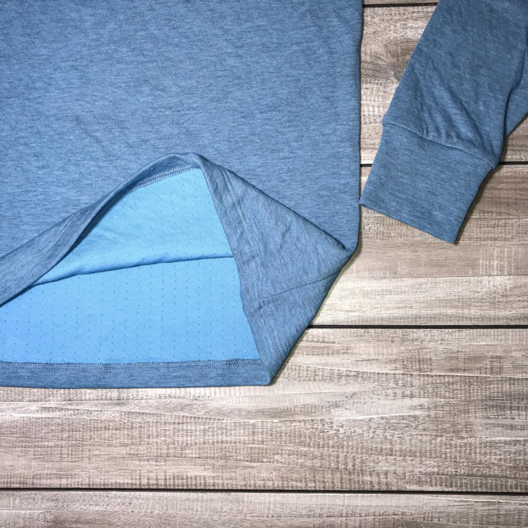 gustin double knit henley - cobalt