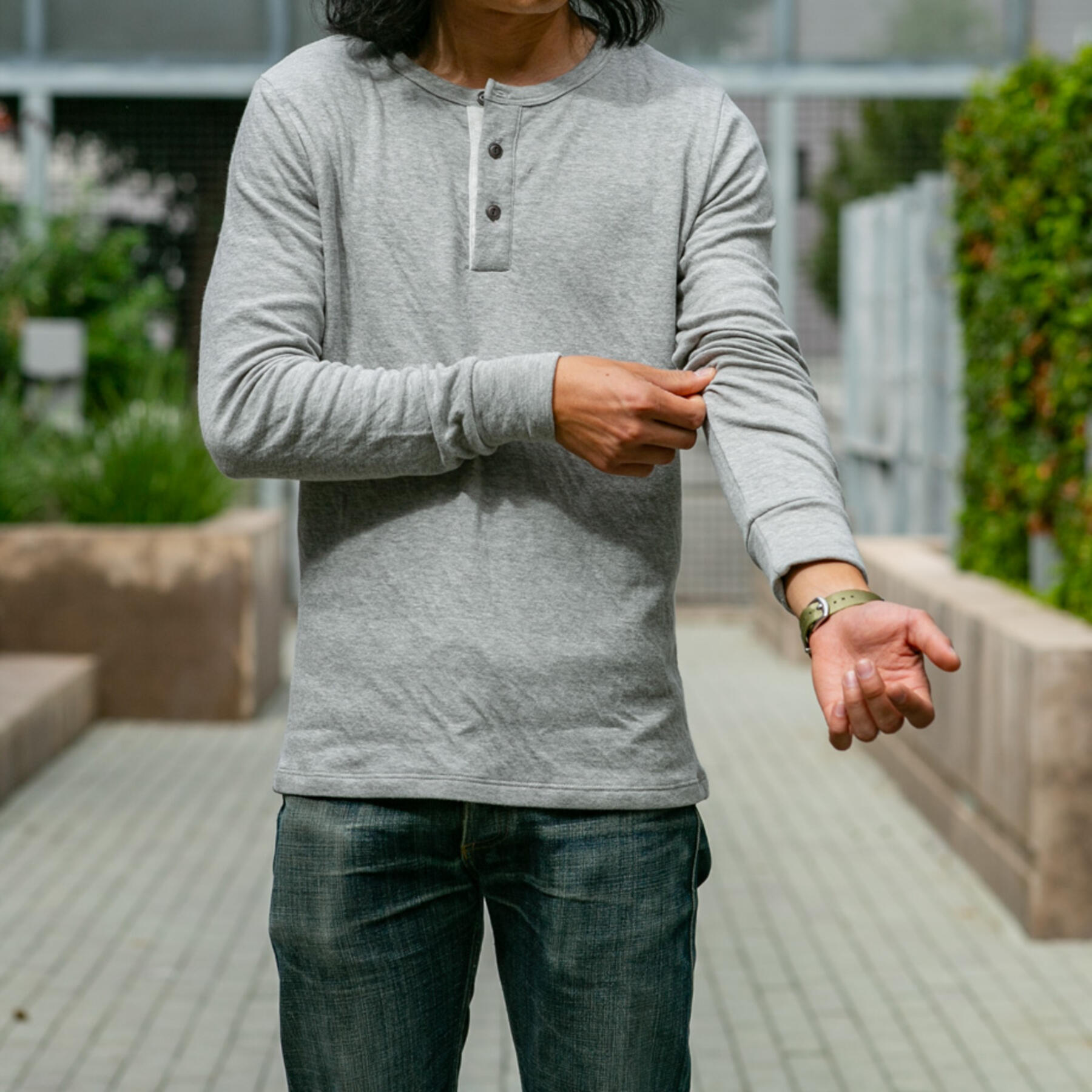 gustin double knit henley 3 pack