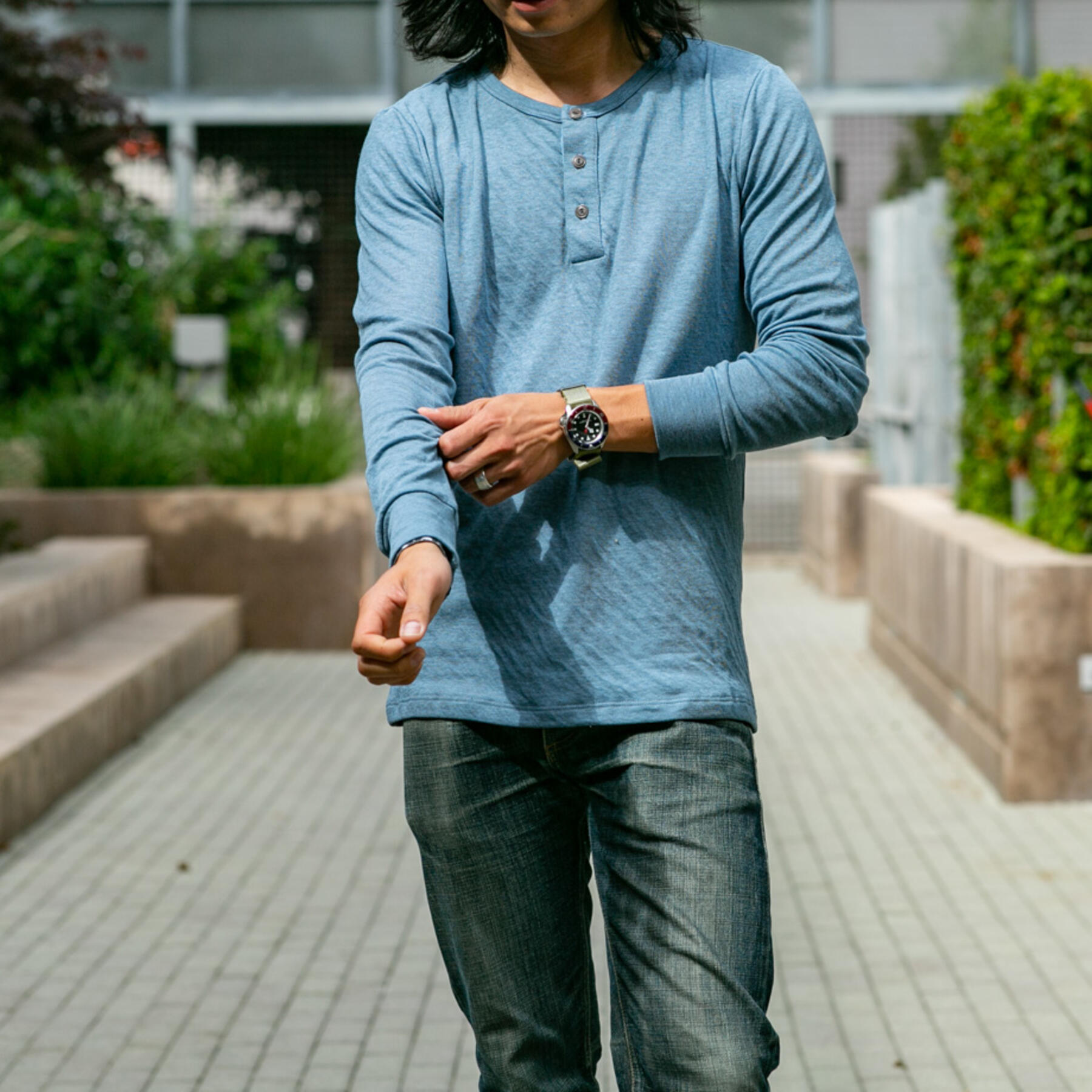 gustin double knit henley 3 pack