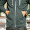 gustin waffle zip hoodie - forest