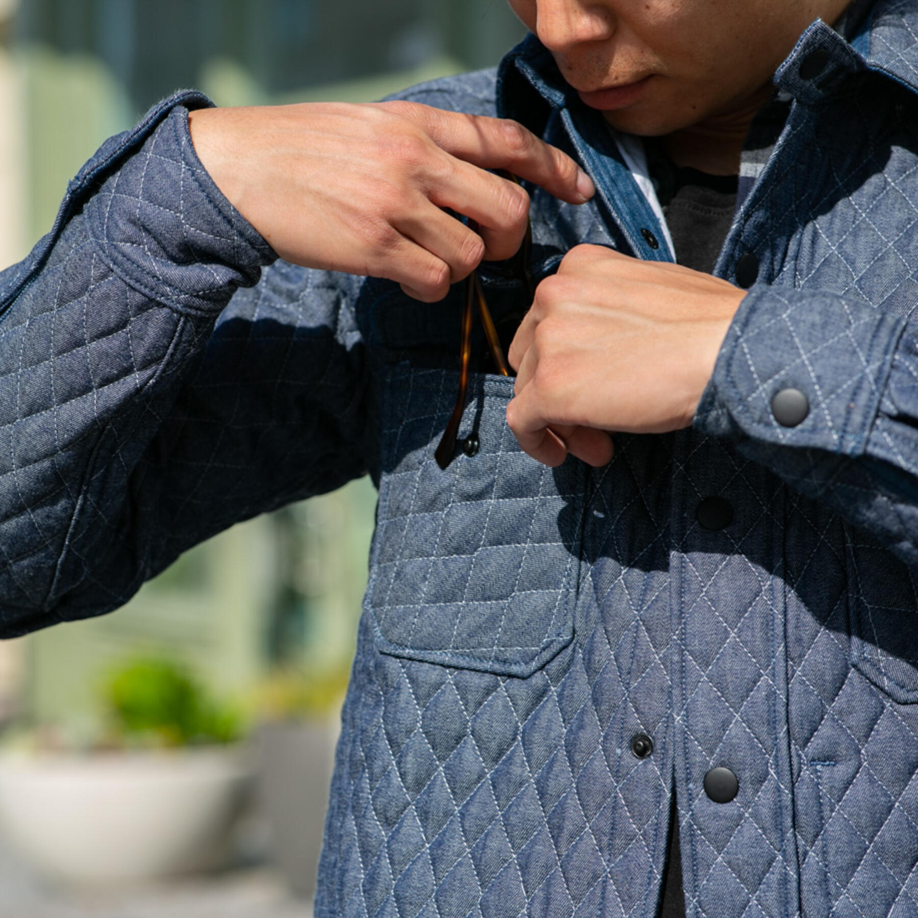 gustin #18 quilted denim cpo