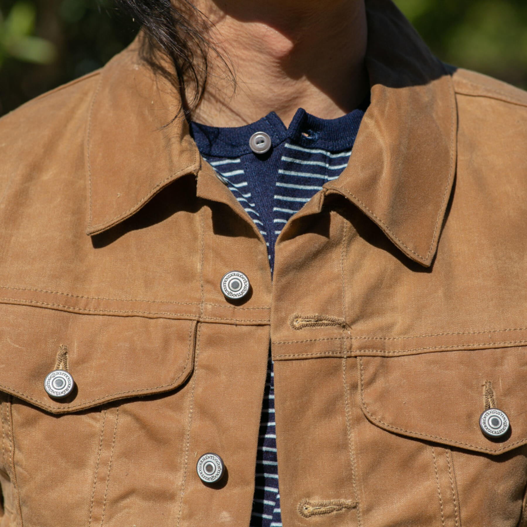 gustin trucker jacket - waxed brown