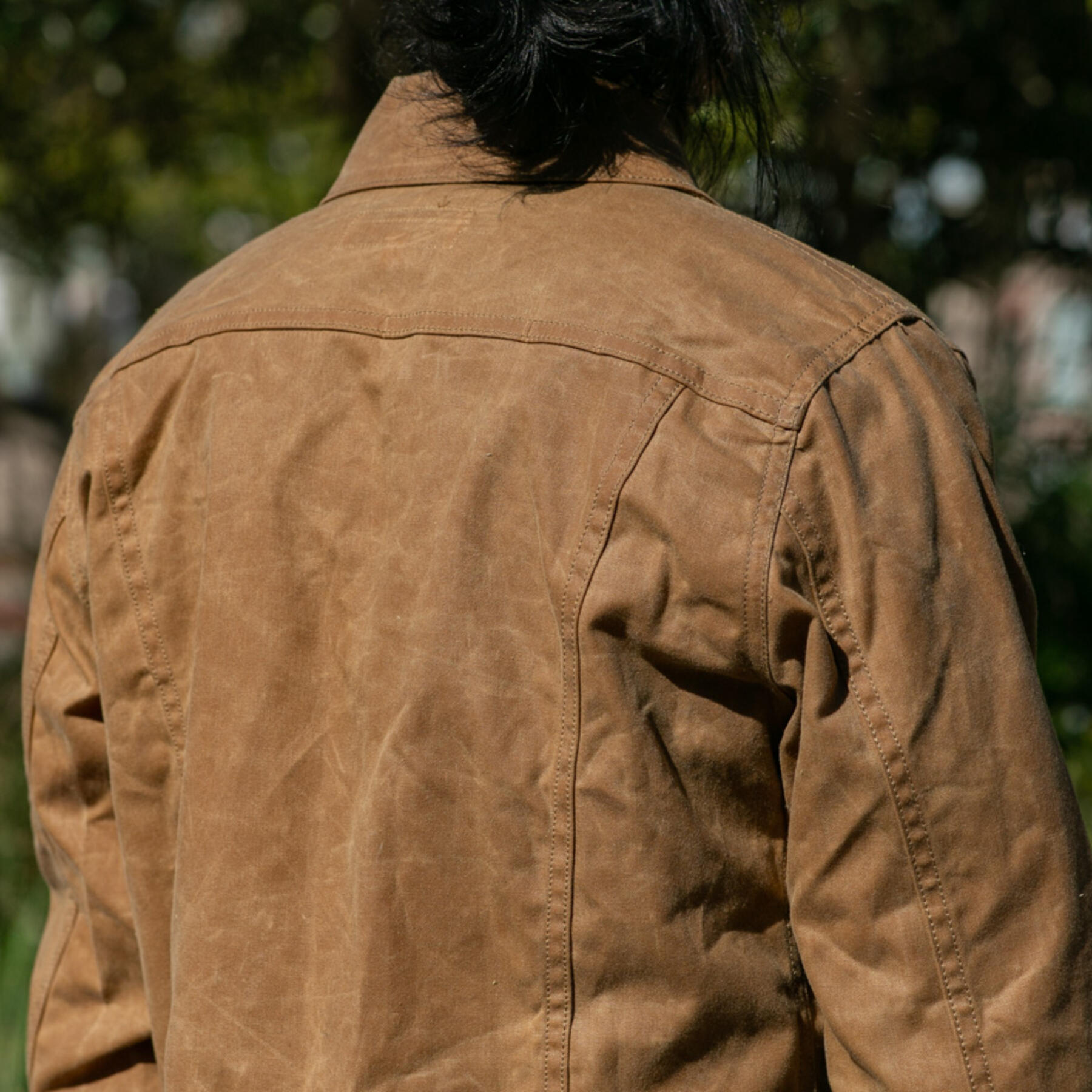 gustin trucker jacket - waxed brown