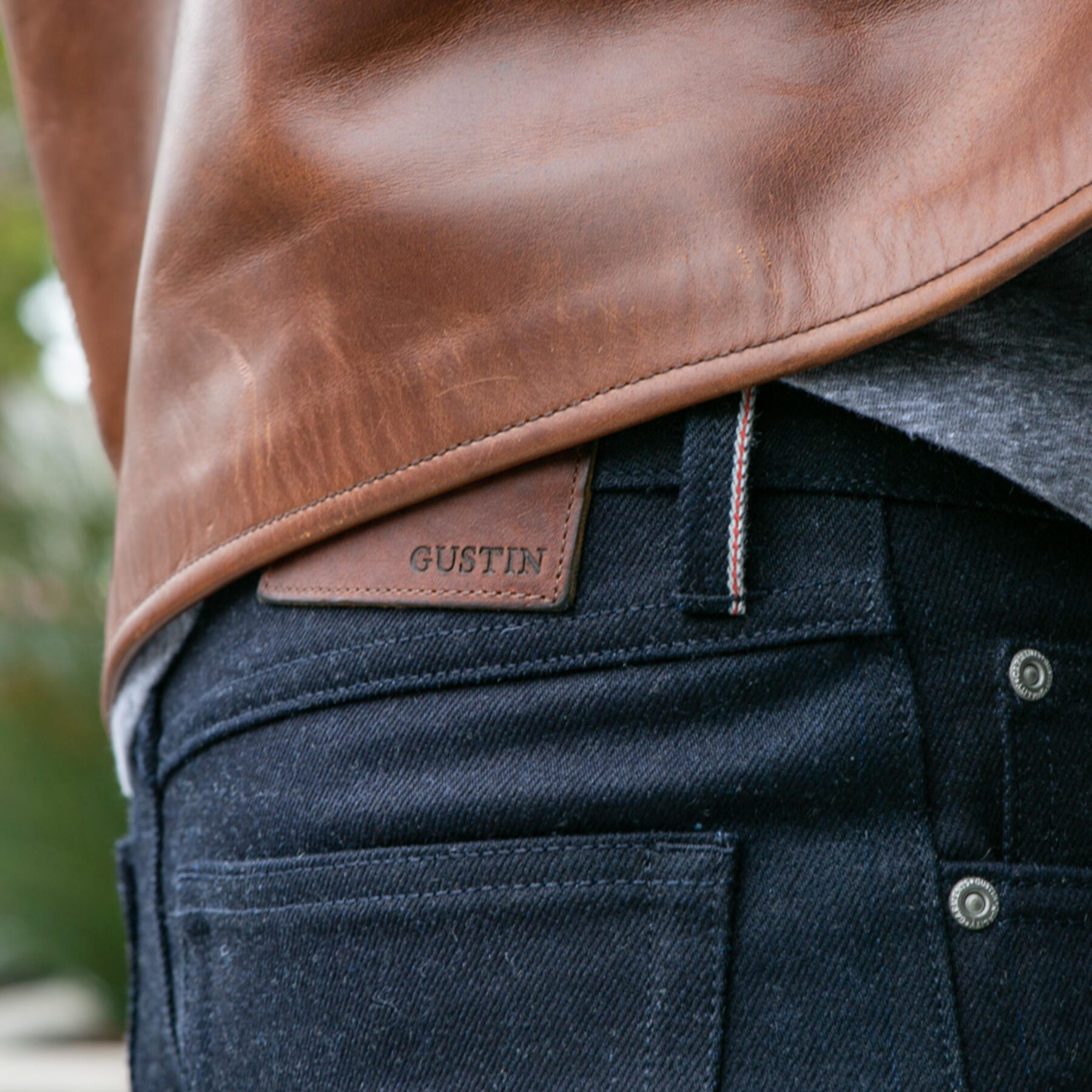 gustin #453 japan indigoxindigo wool selvedge