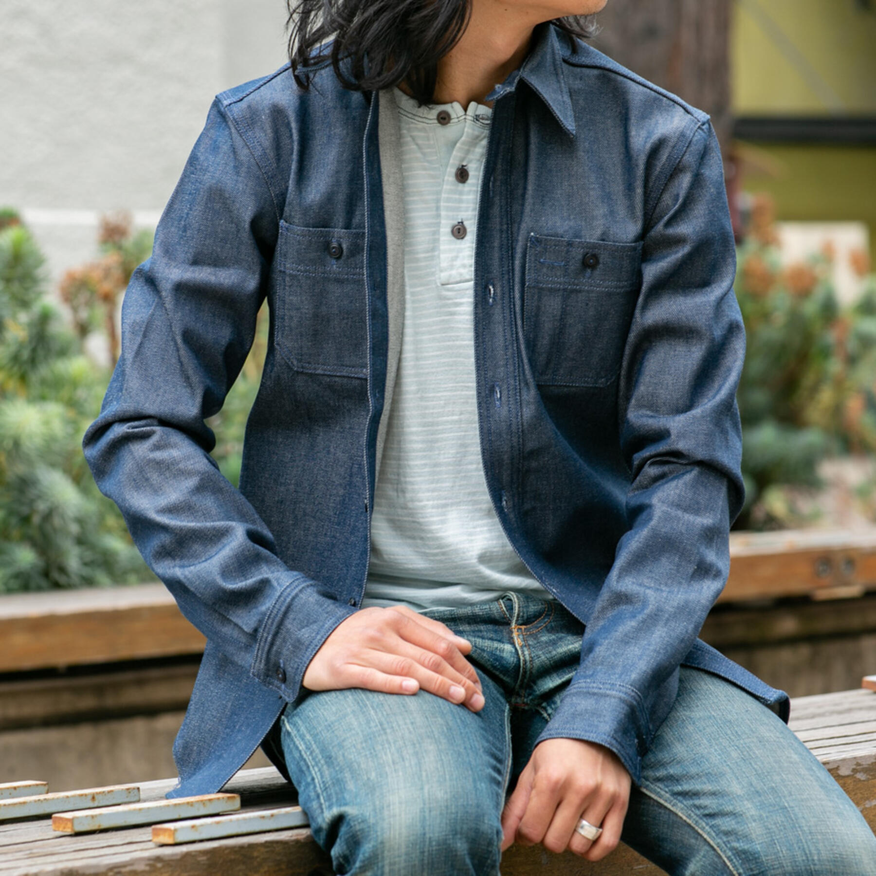 gustin #34 plant dye indigo workshirt