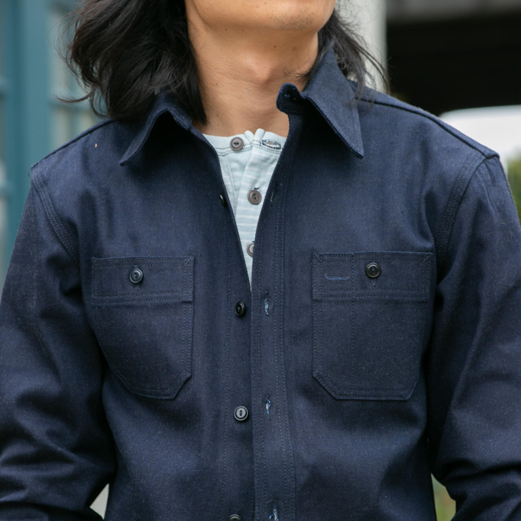 gustin cone bluexblack workshirt
