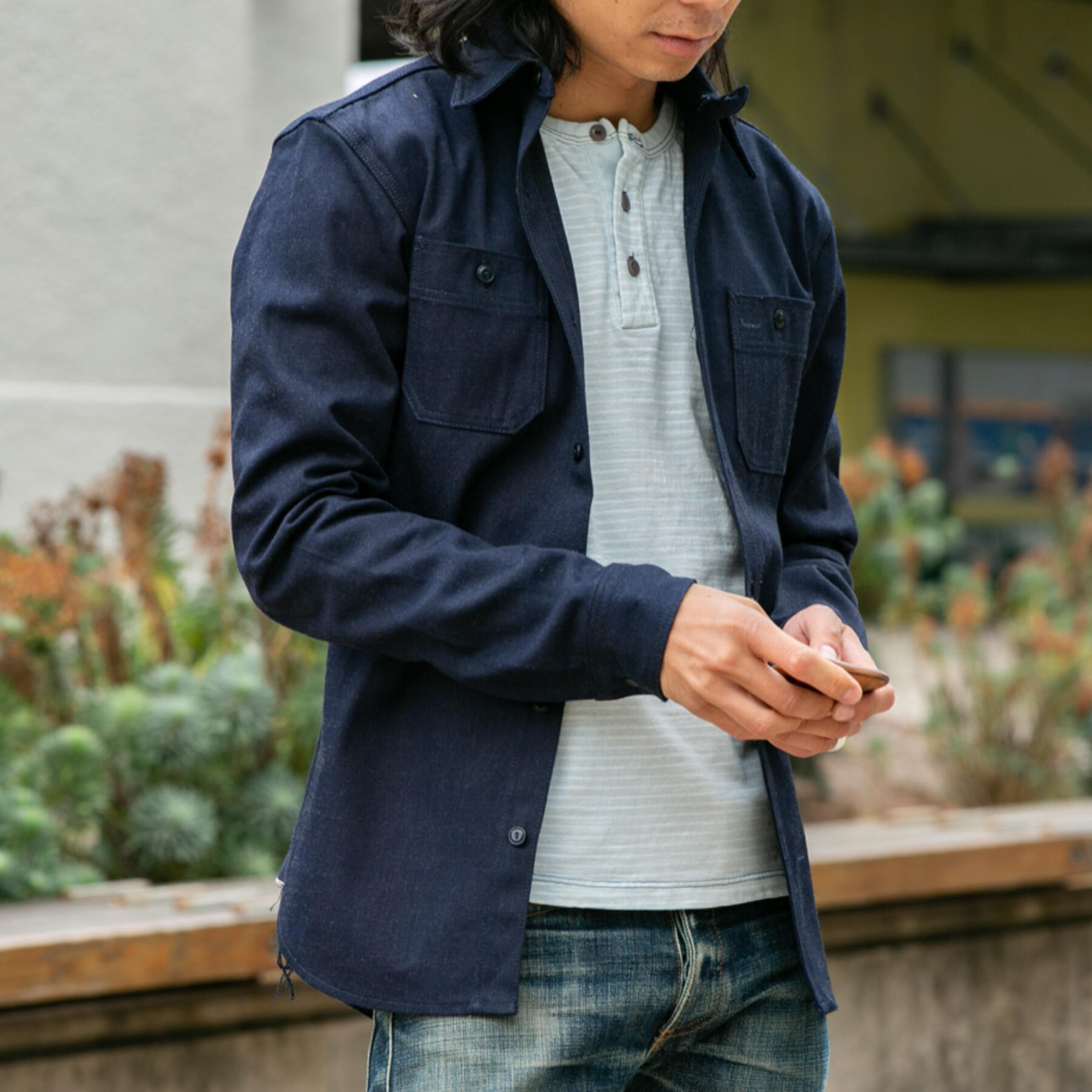 gustin cone bluexblack workshirt