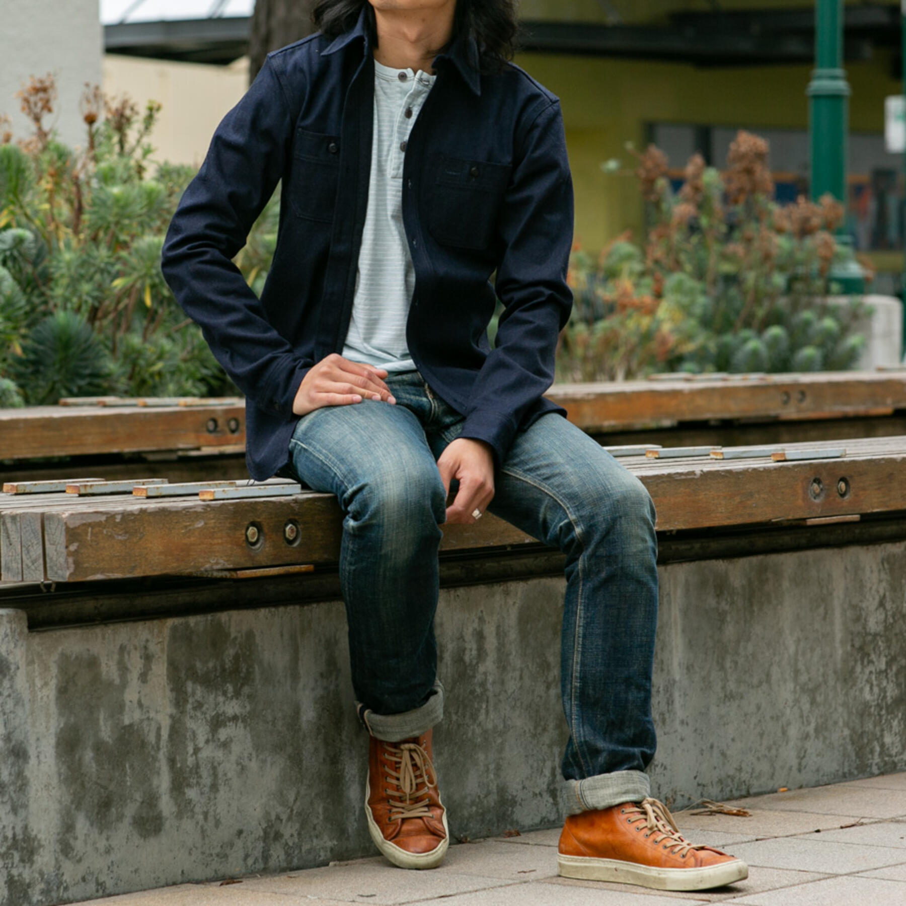 gustin cone bluexblack workshirt