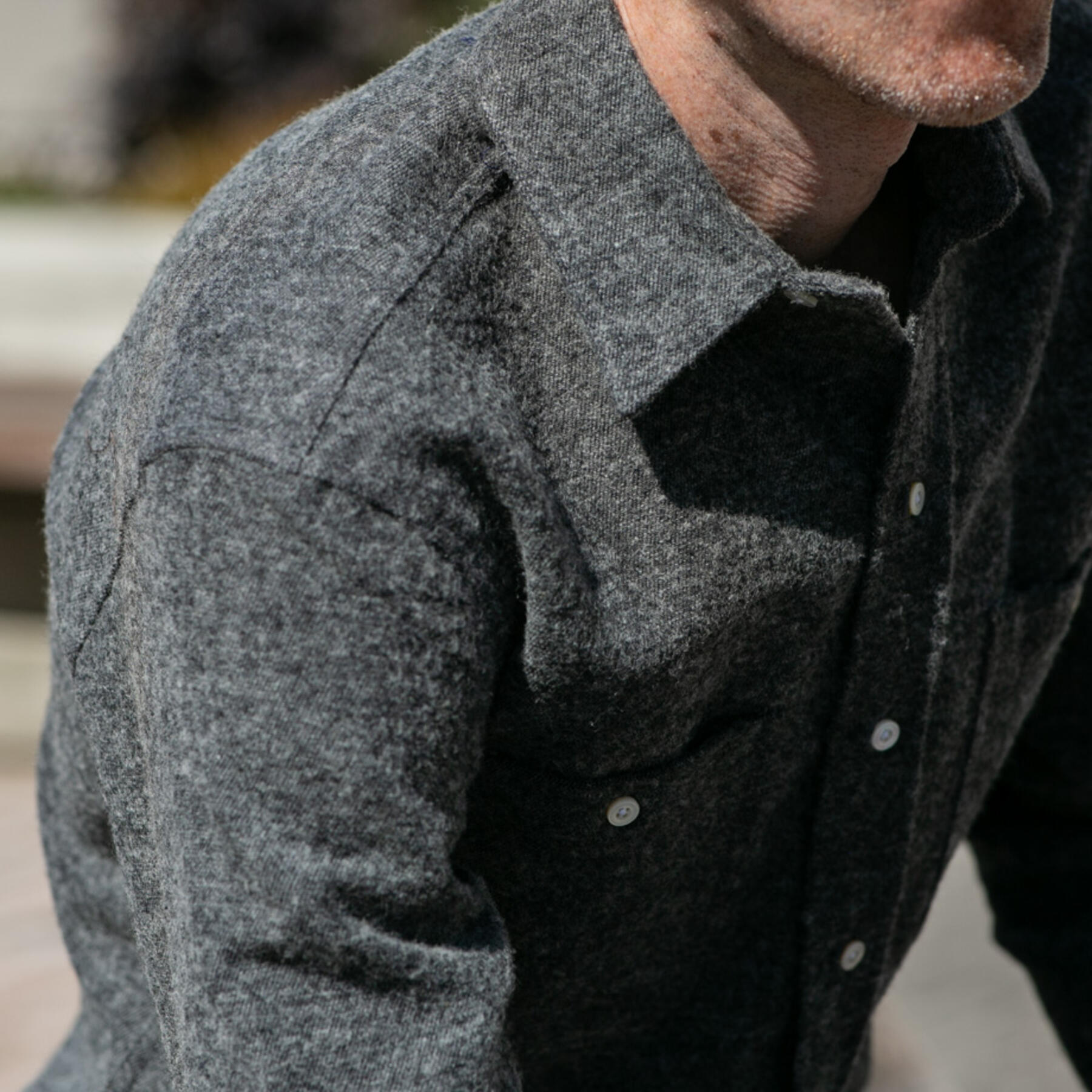 gustin #629 charcoalxblack vintage wool