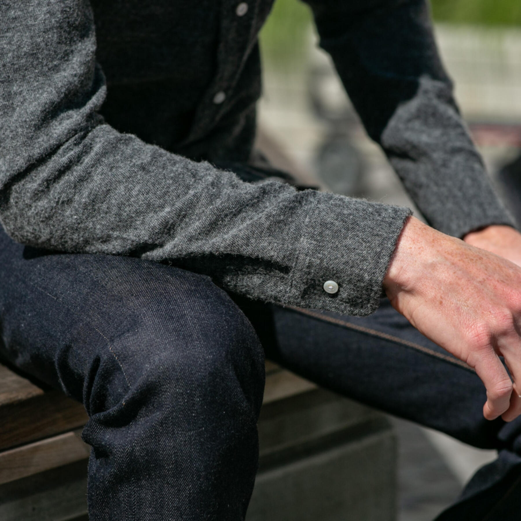 gustin #629 charcoalxblack vintage wool