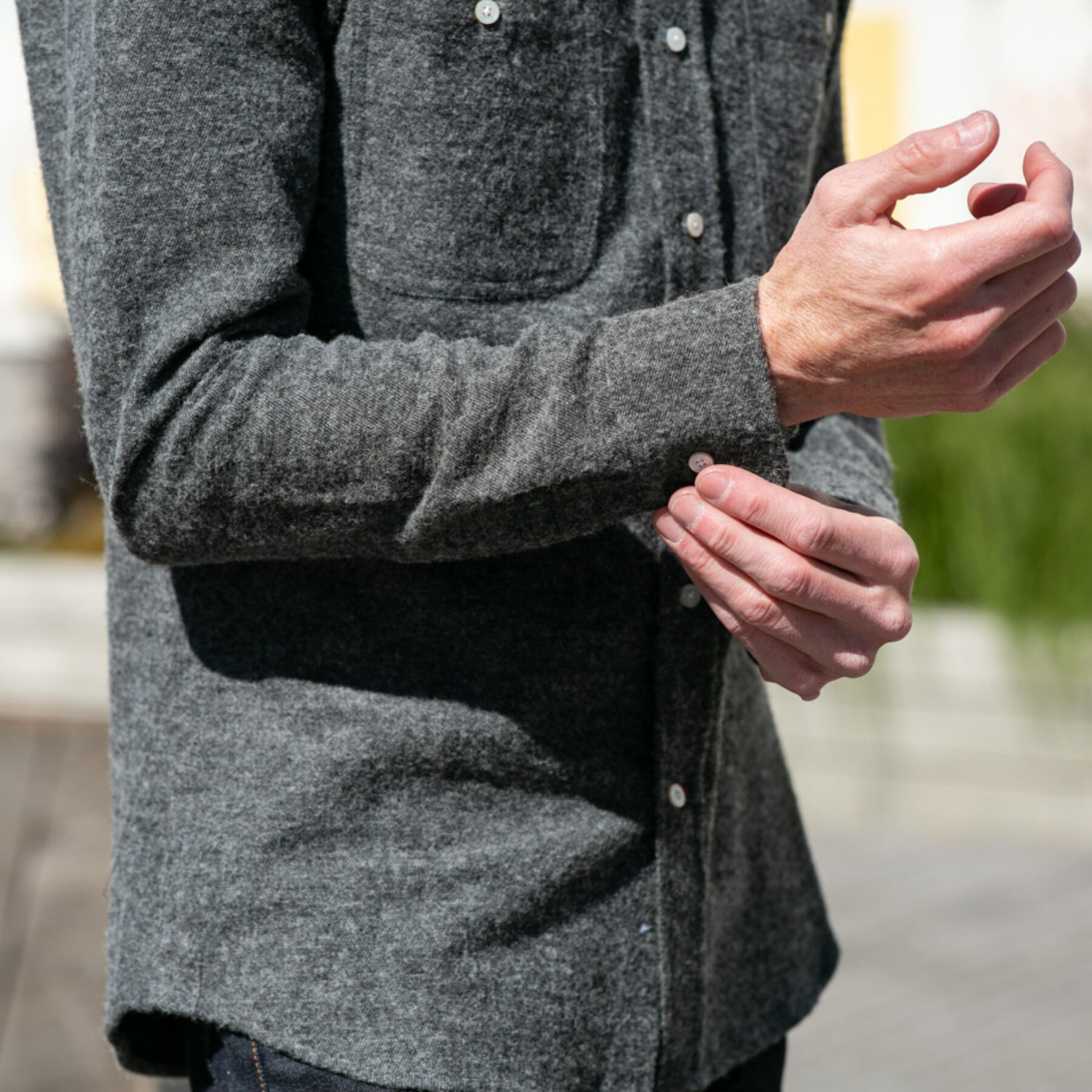 gustin #629 charcoalxblack vintage wool