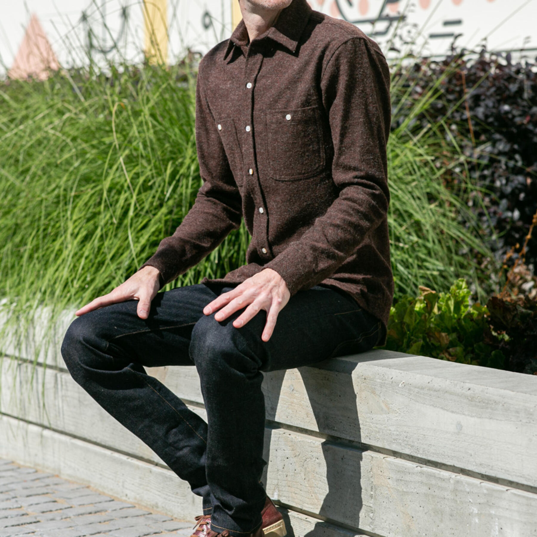 gustin #630 oxbloodxblack vintage wool