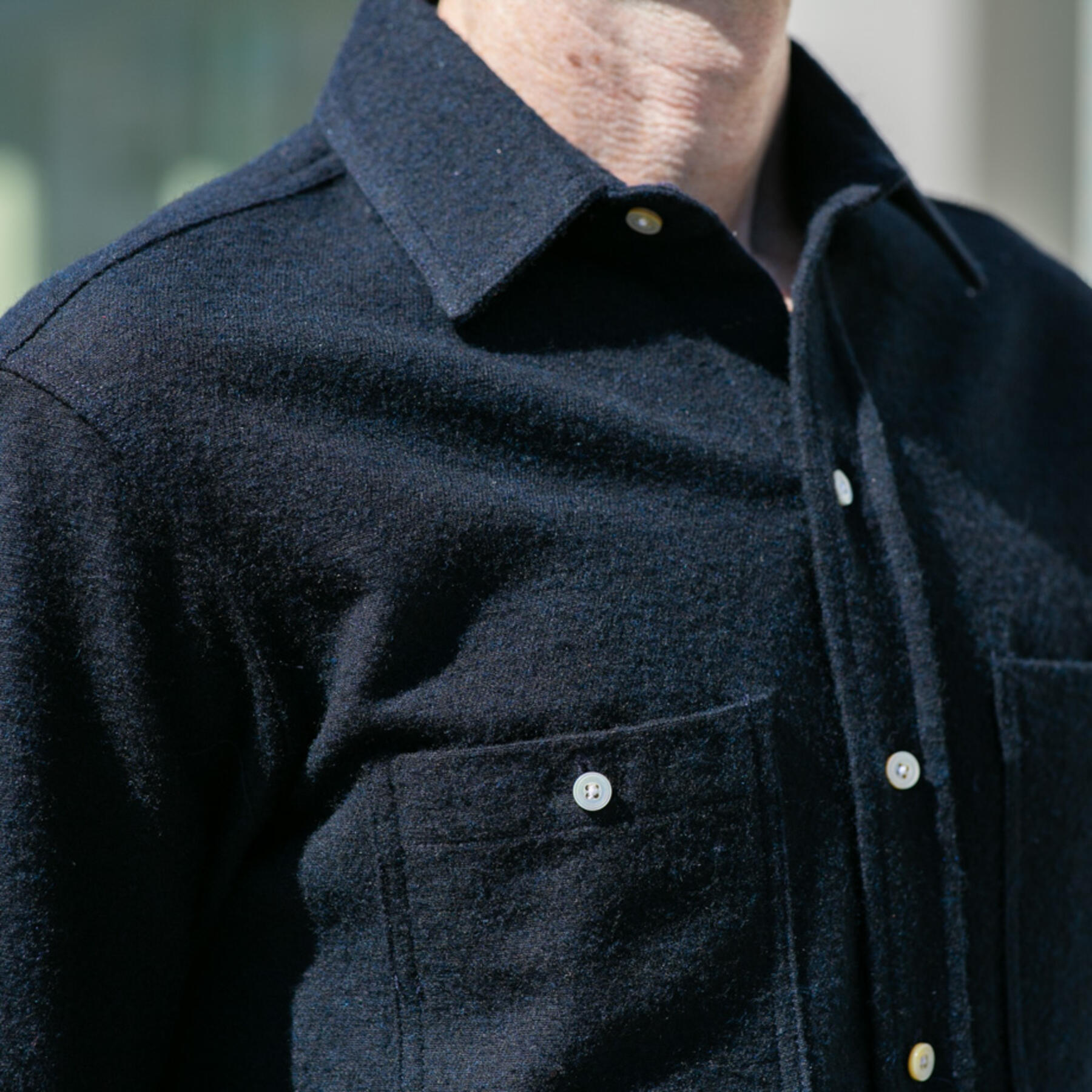 gustin #632 navyxblack vintage wool