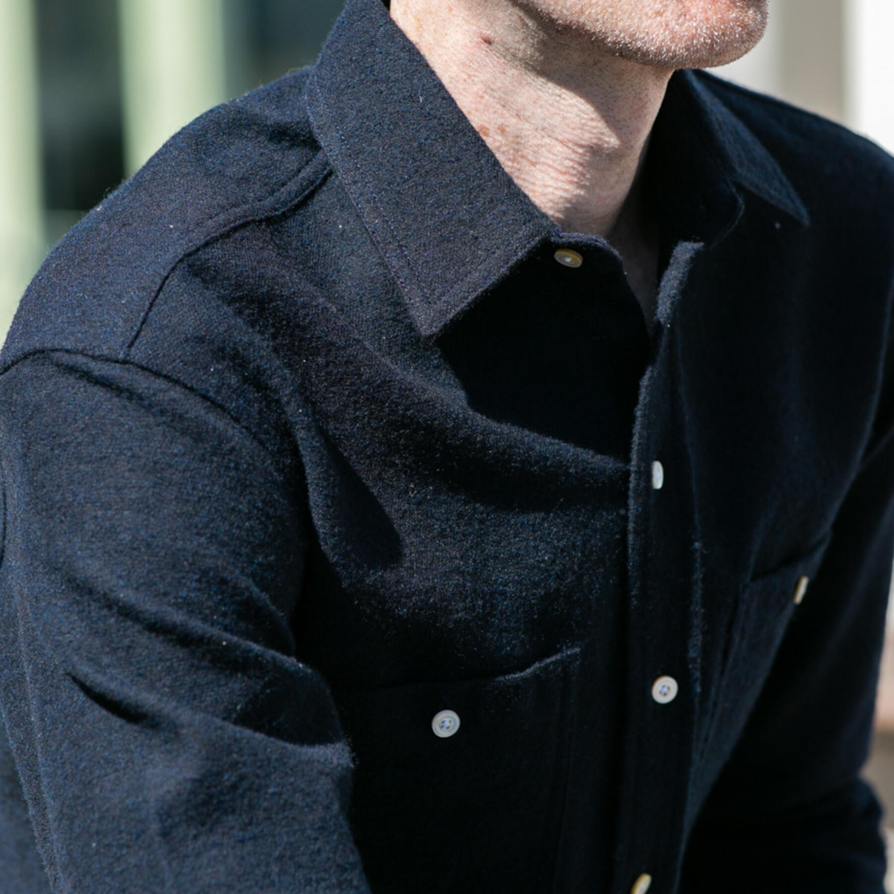 gustin #632 navyxblack vintage wool