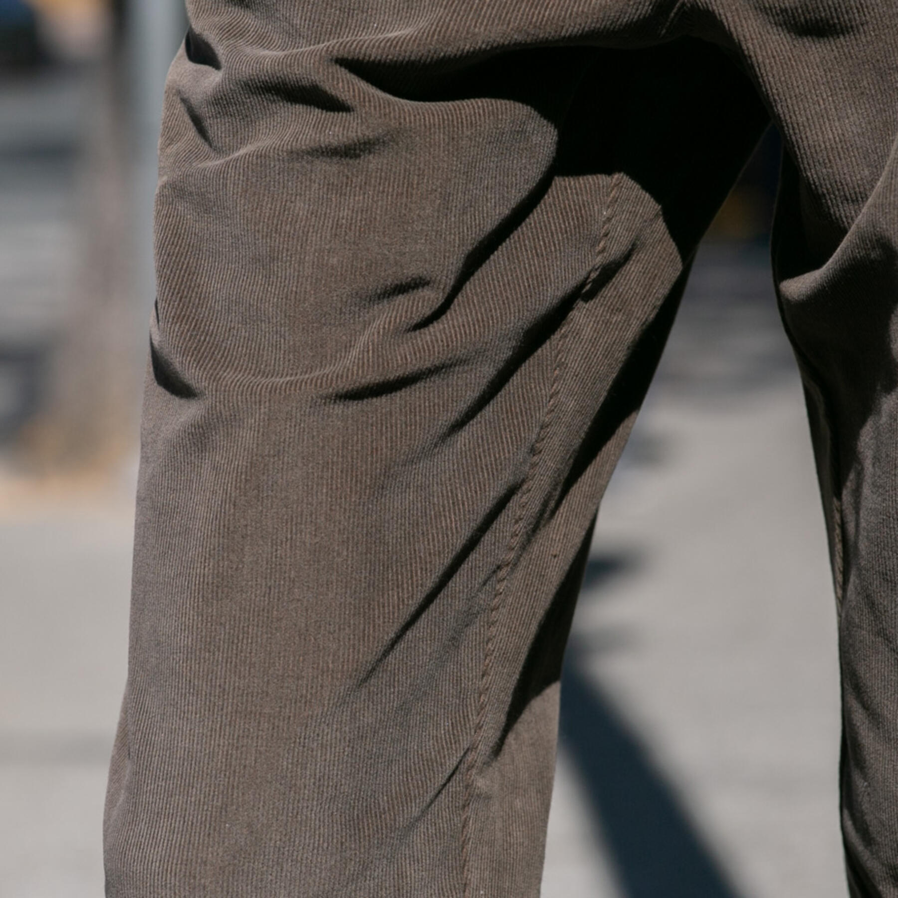 gustin #203 wool stretch corduroy chinos - olive drab