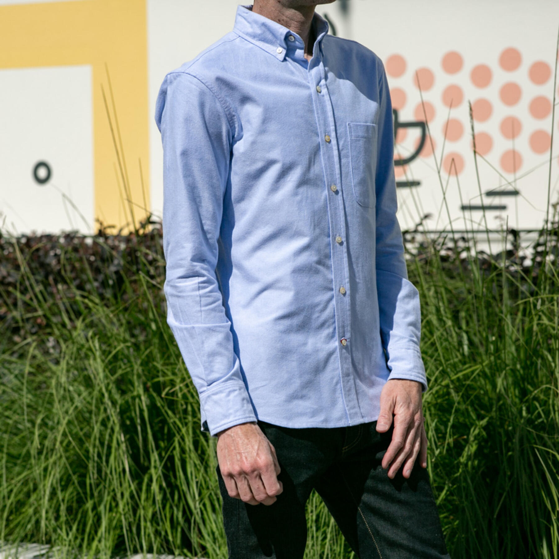 gustin blue oxford flannel