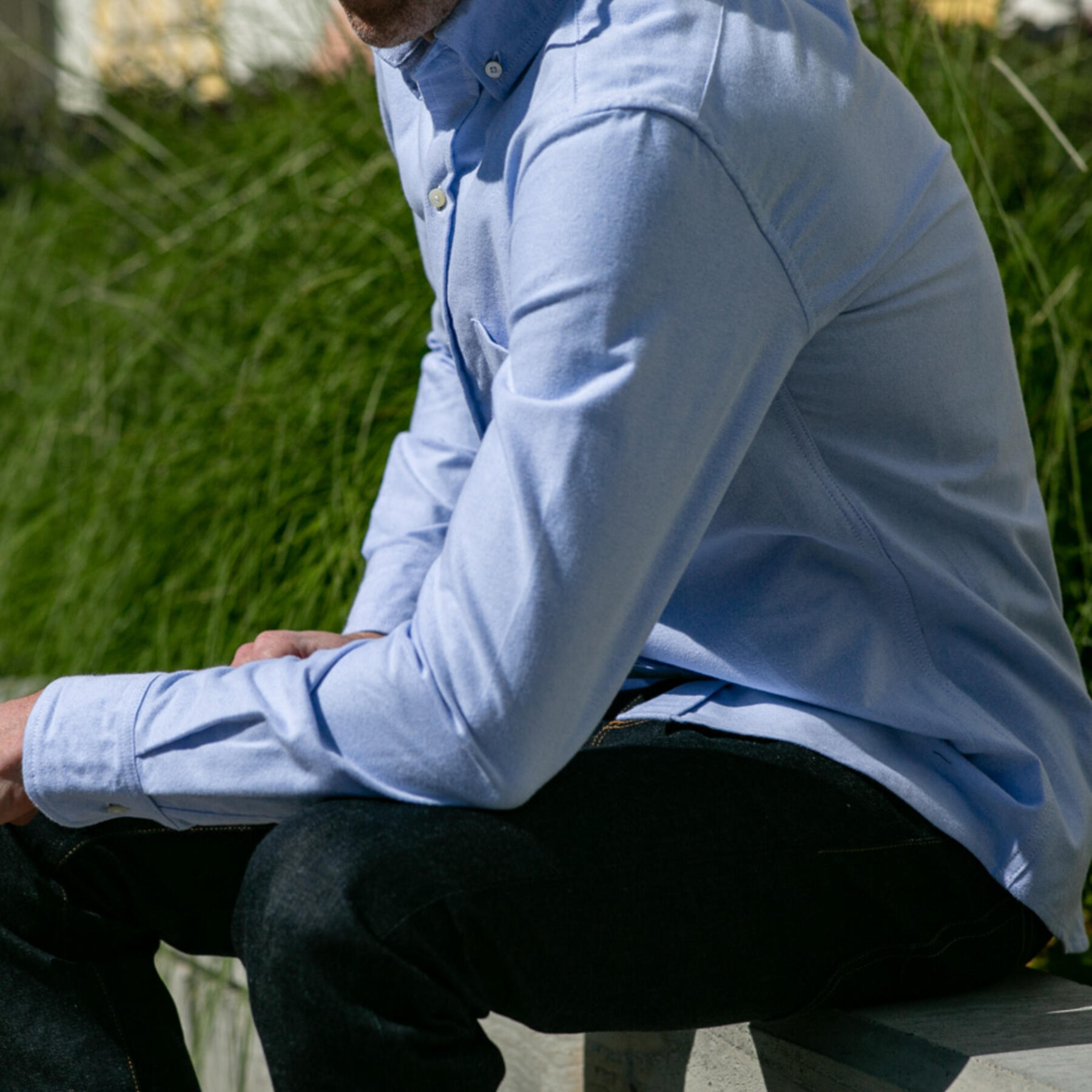 gustin blue oxford flannel