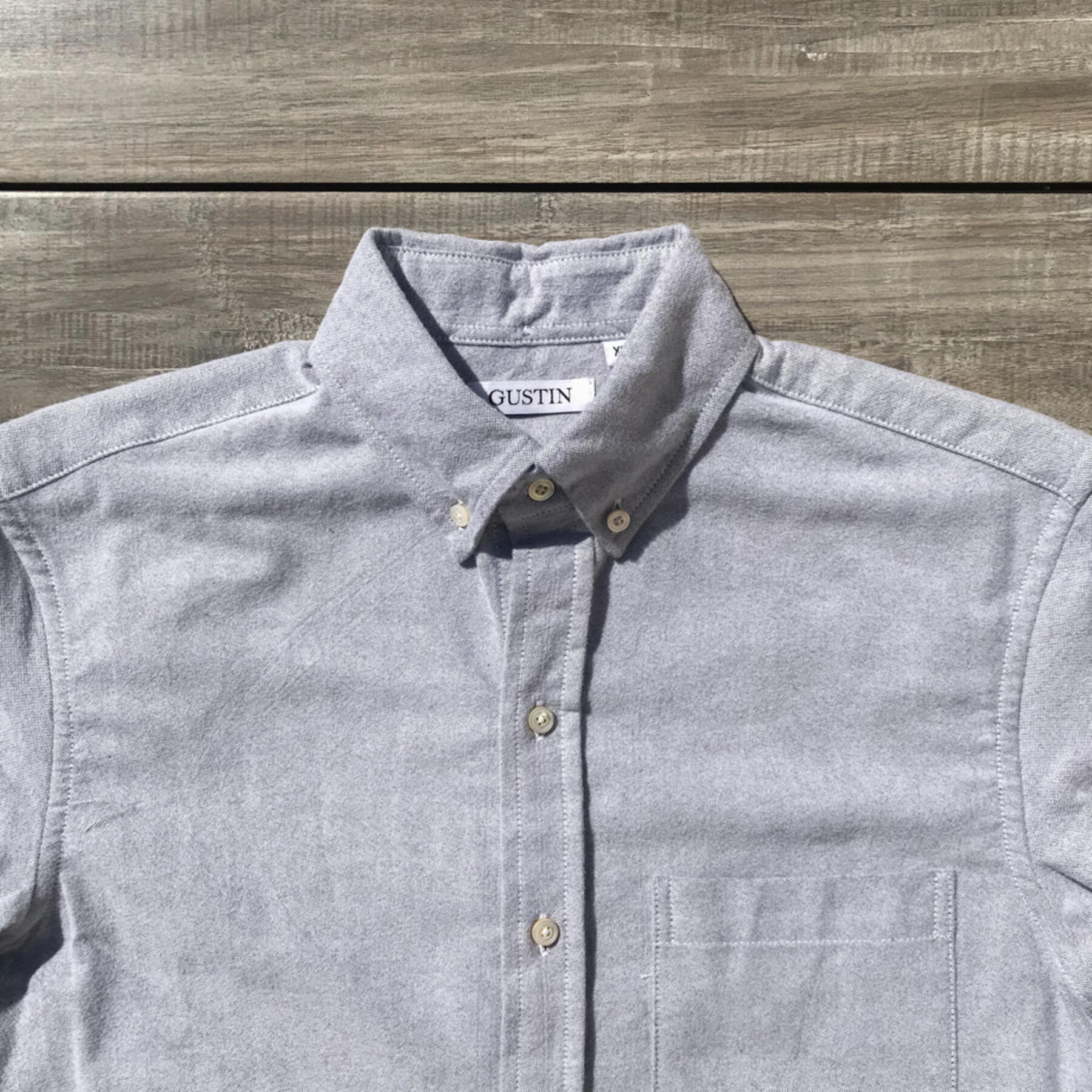 gustin charcoal oxford flannel