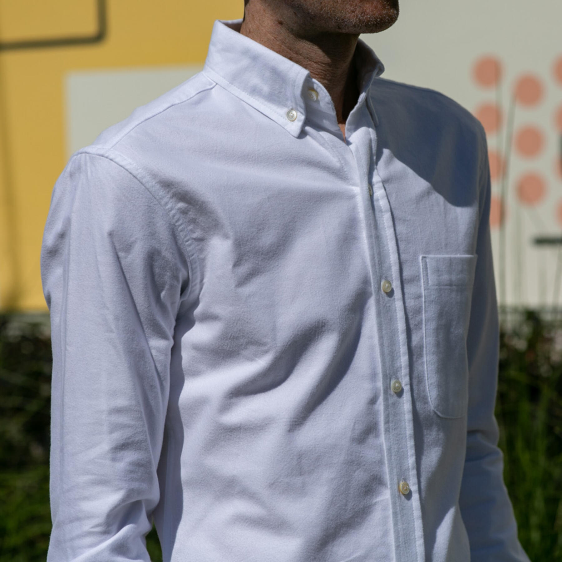 gustin #633 white oxford flannel