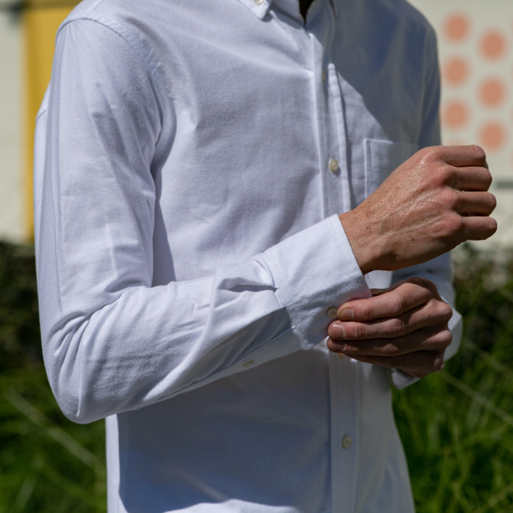 gustin #633 white oxford flannel
