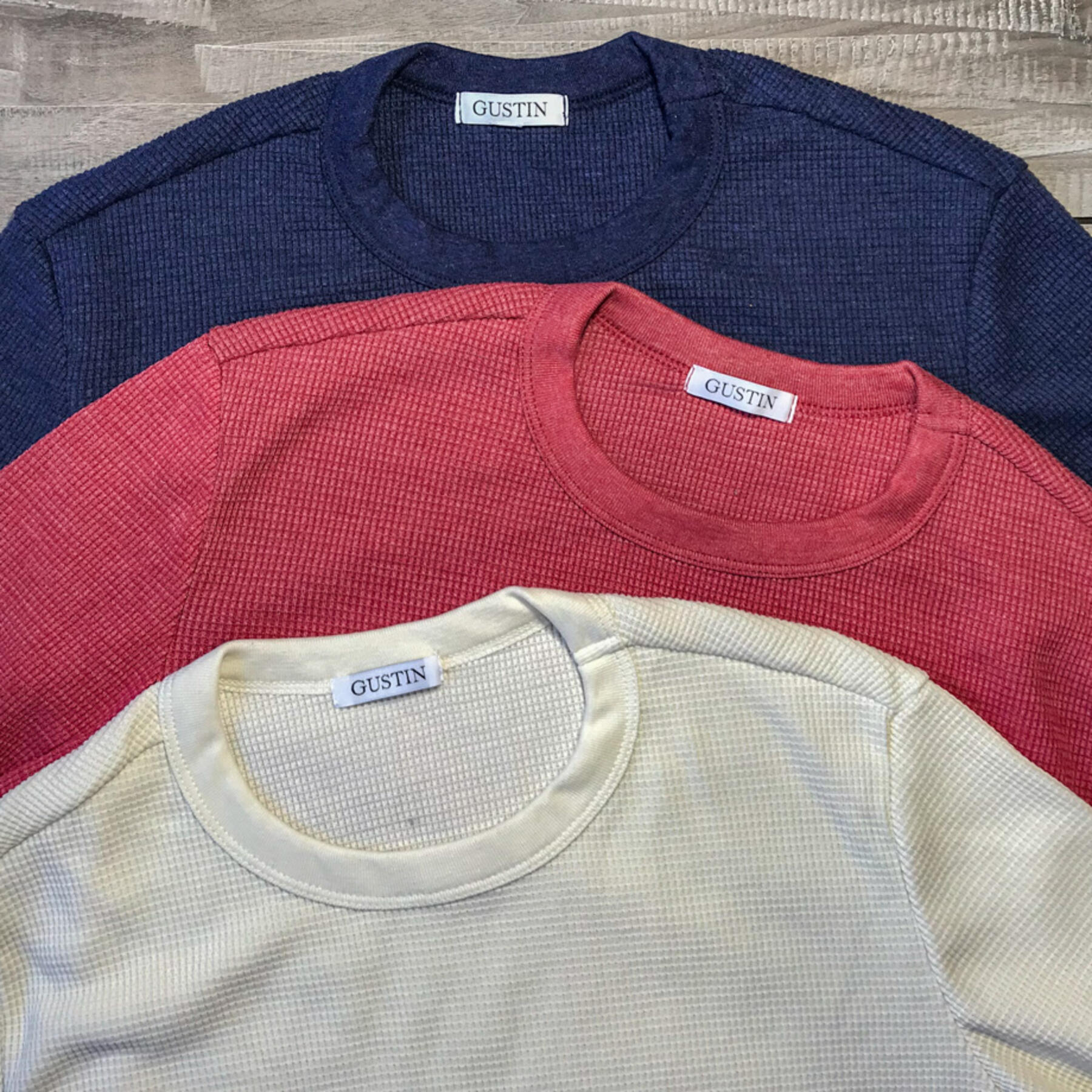 gustin waffle crewneck classic collection