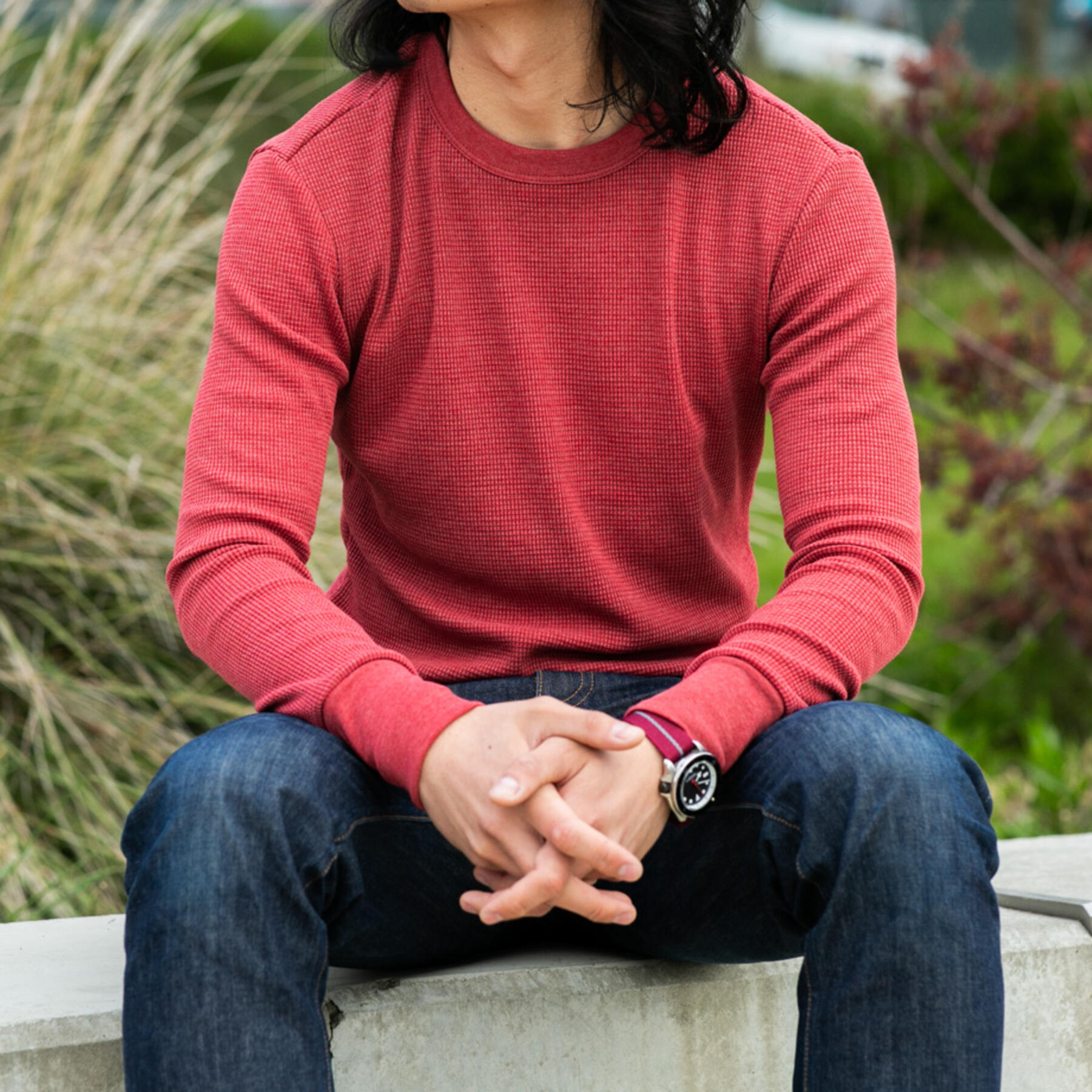 gustin waffle crewneck classic collection