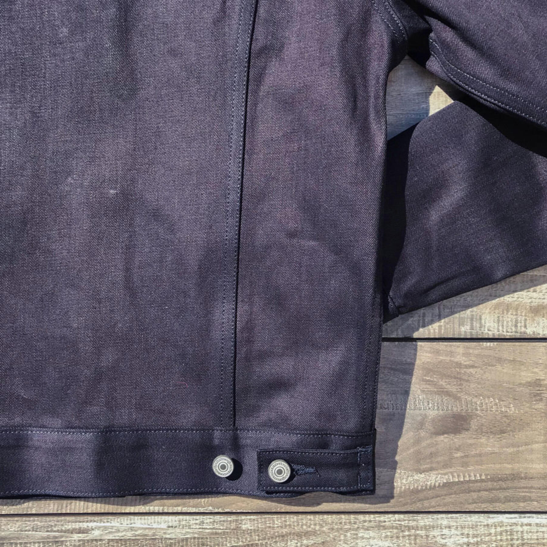 gustin cone bluexblack selvedge trucker