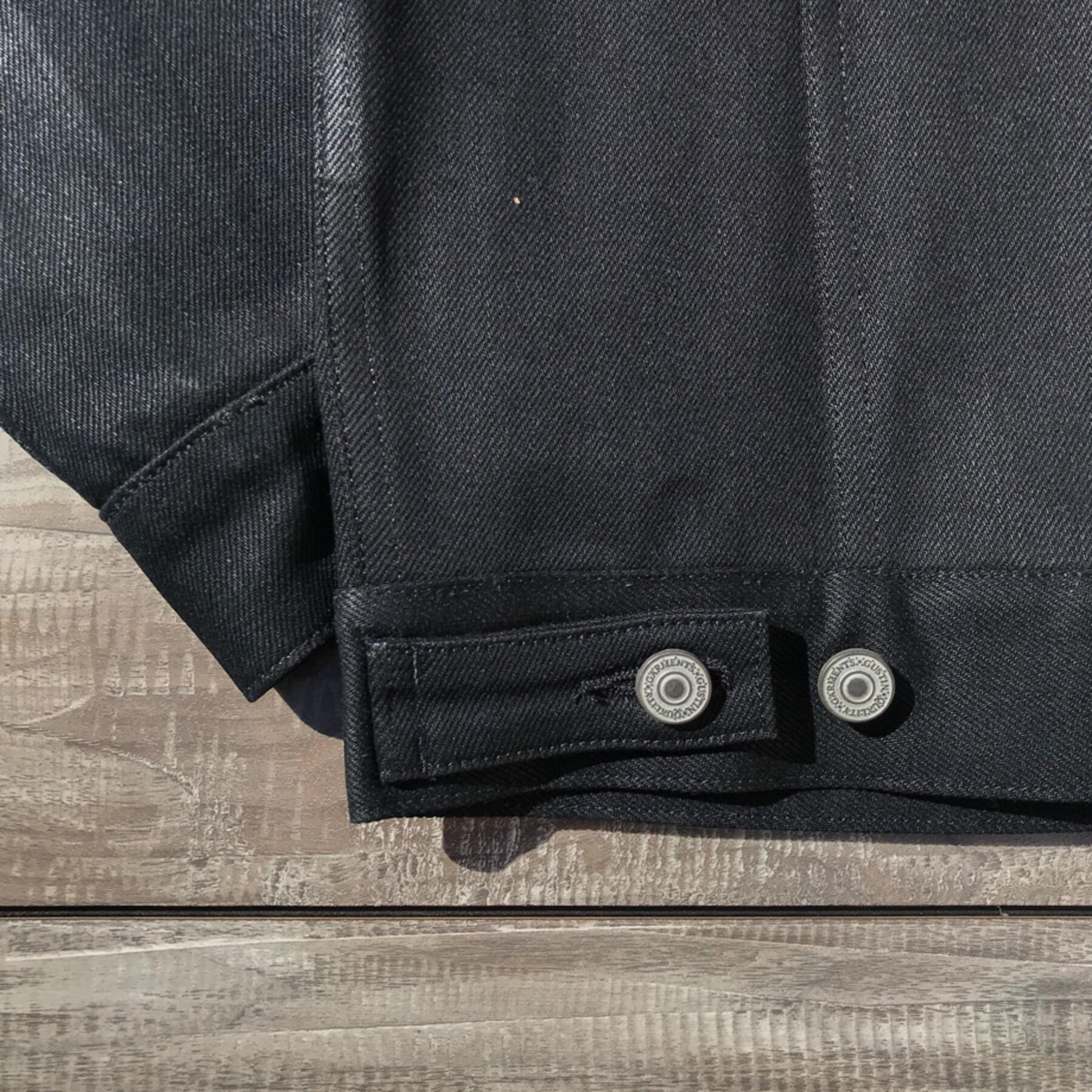 gustin blackxblack selvedge trucker