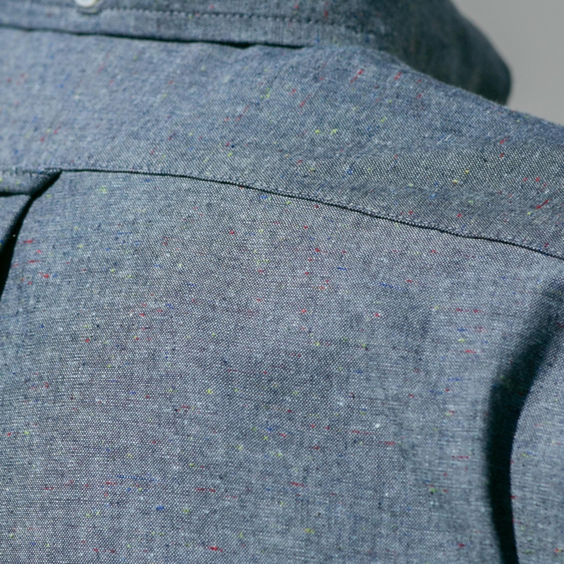 gustin #634 rainbow neps indigo chambray