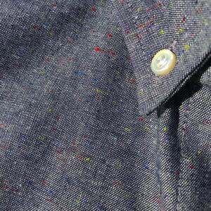 gustin #634 rainbow neps indigo chambray