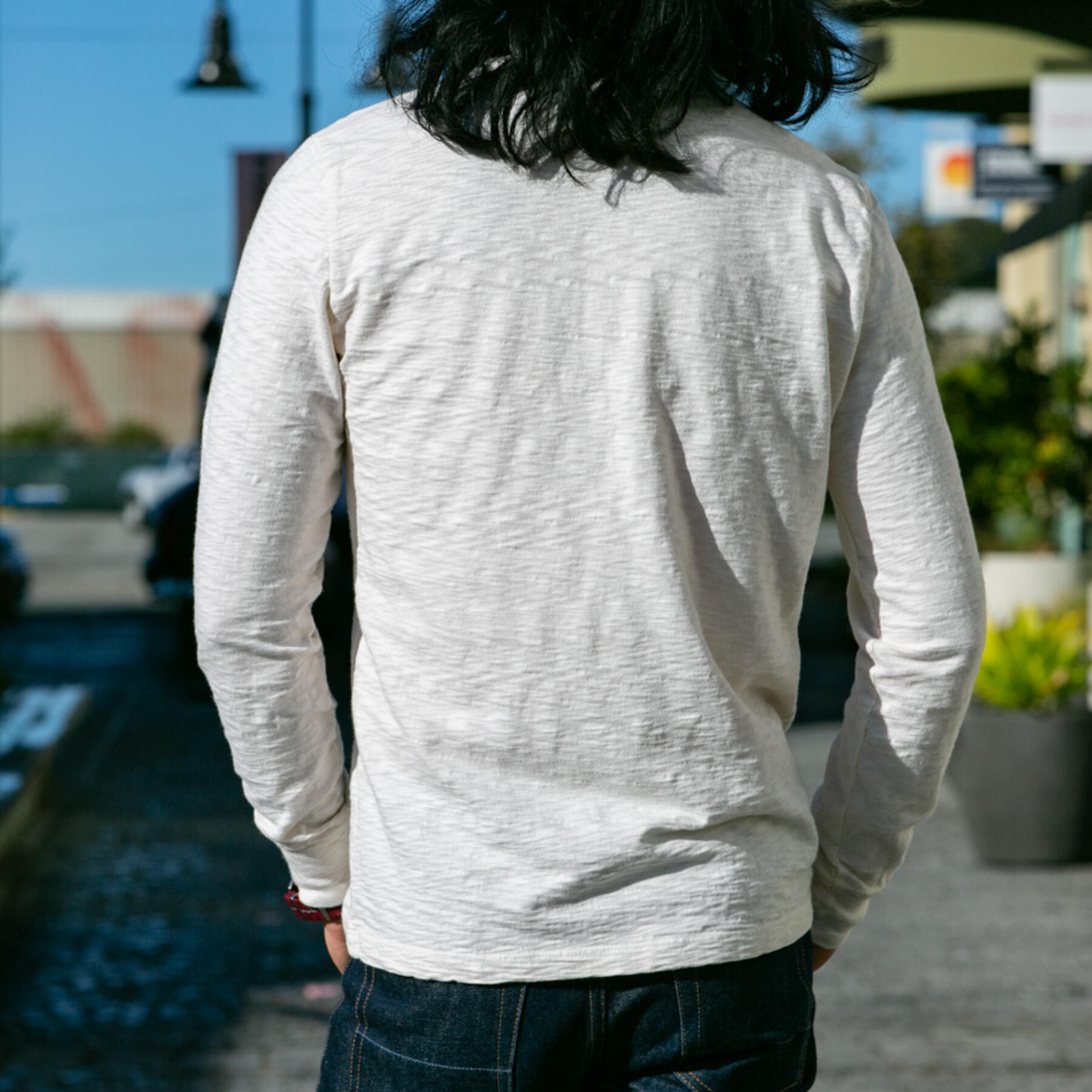 gustin big slub henley - natural