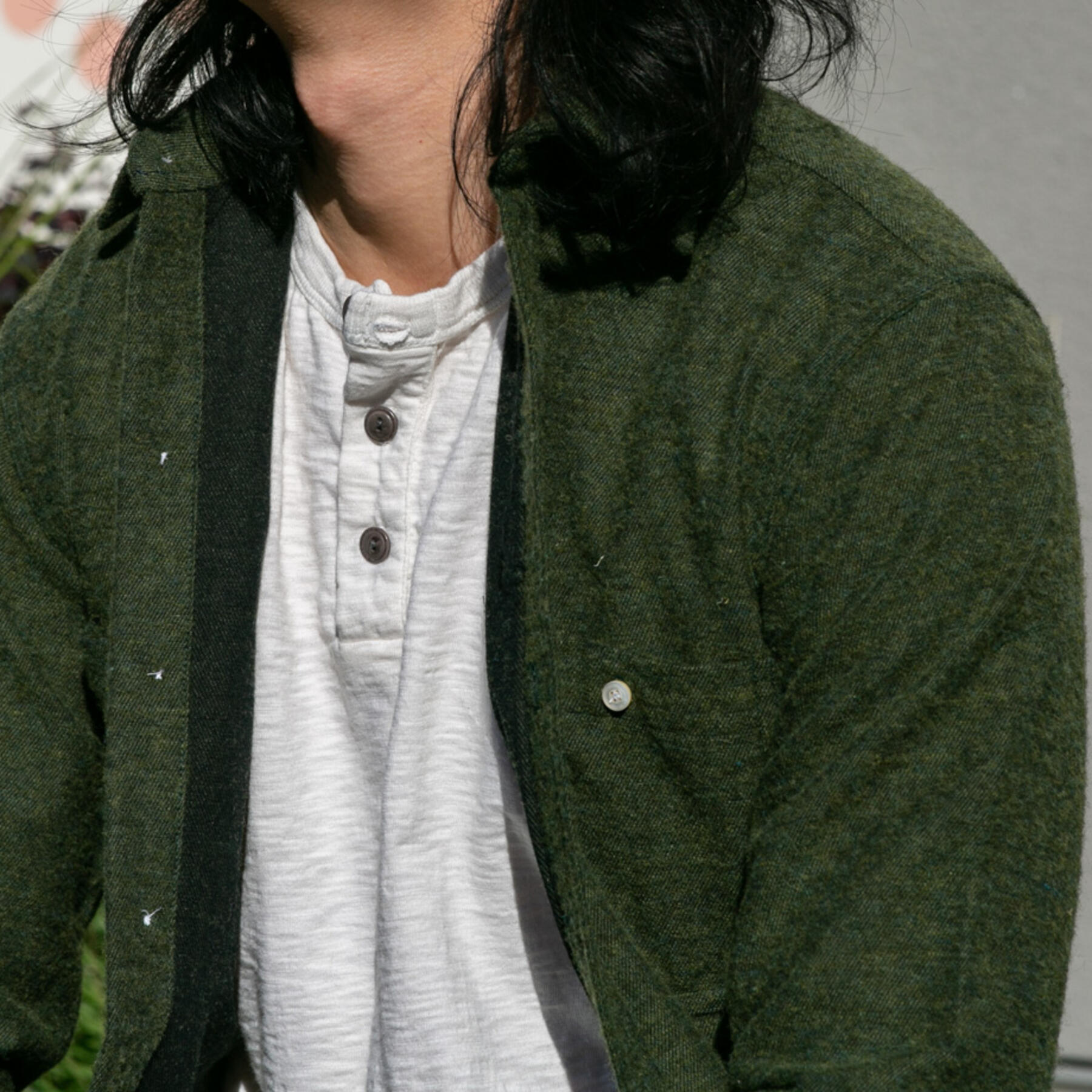 gustin big slub henley - natural