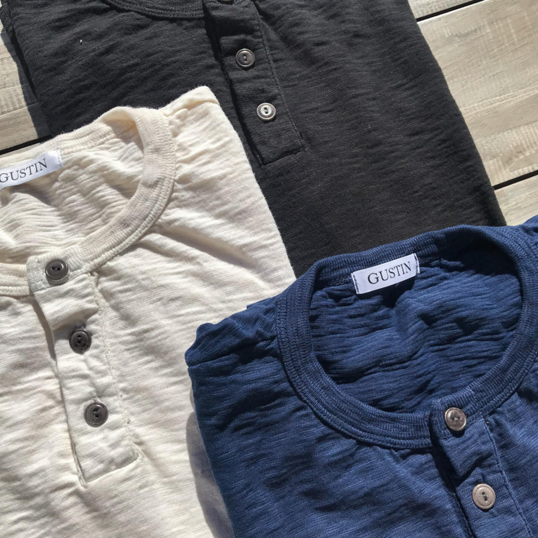 gustin big slub henley 3 pack