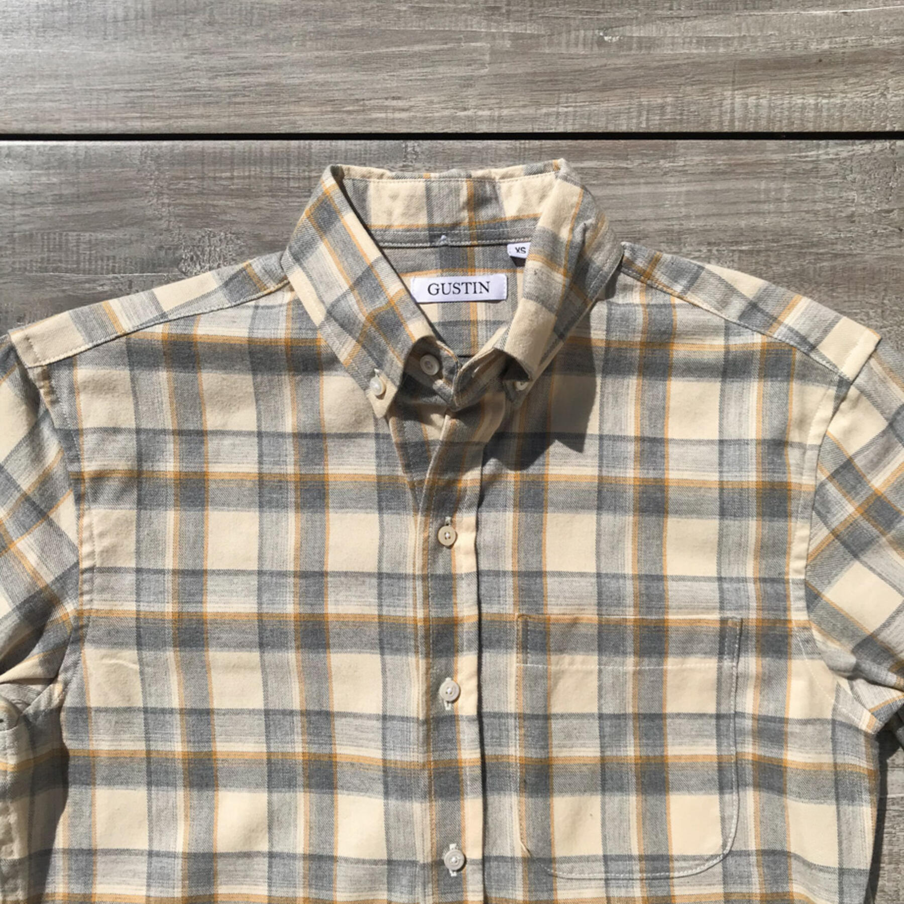 gustin #28 cream-slate flannel
