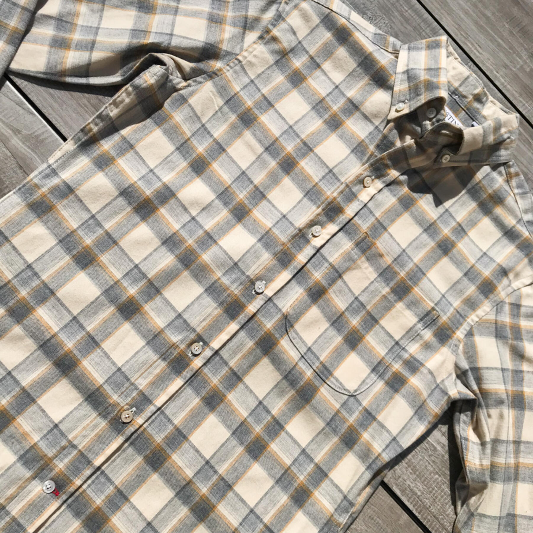 gustin #28 cream-slate flannel