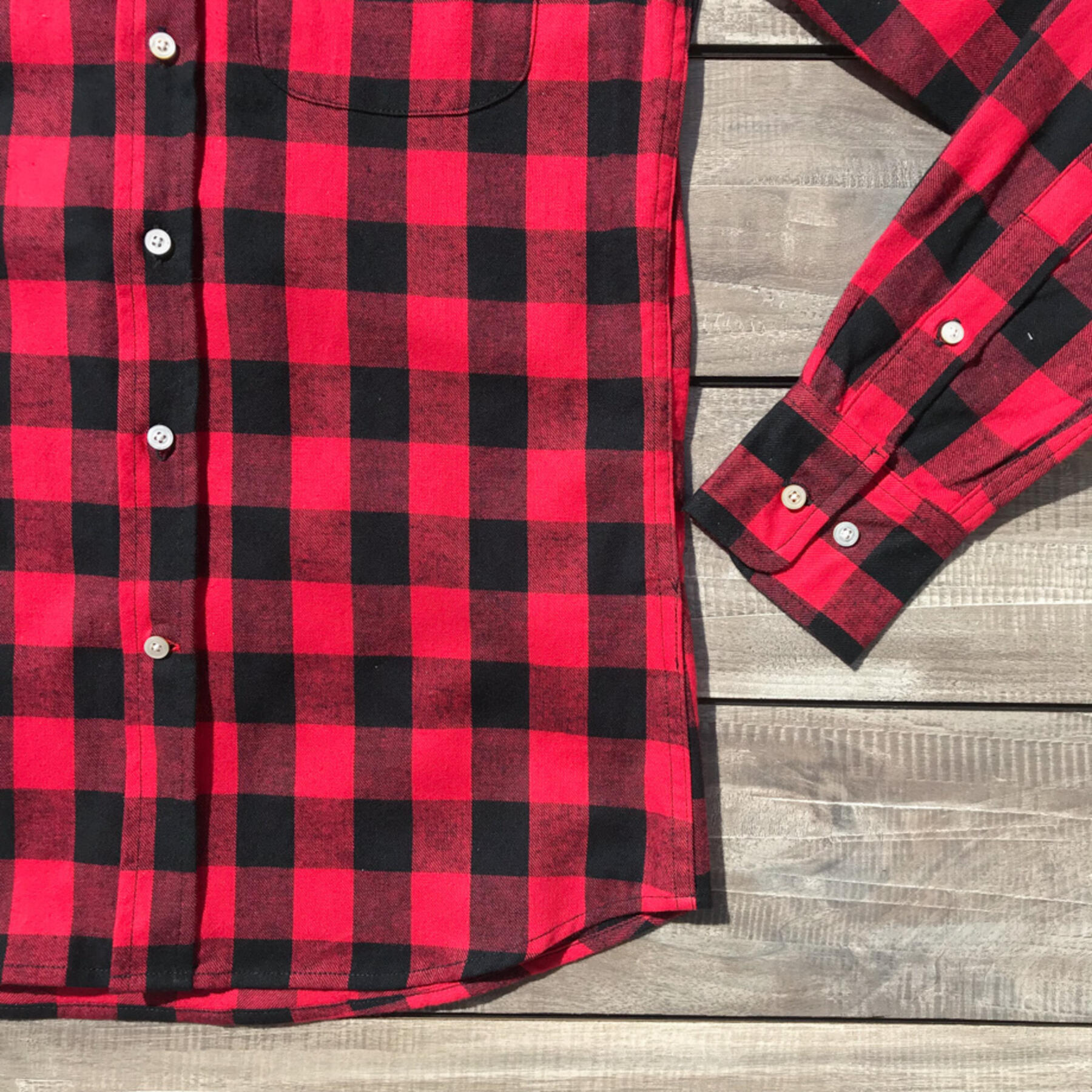 gustin #637 classic flannel - red black